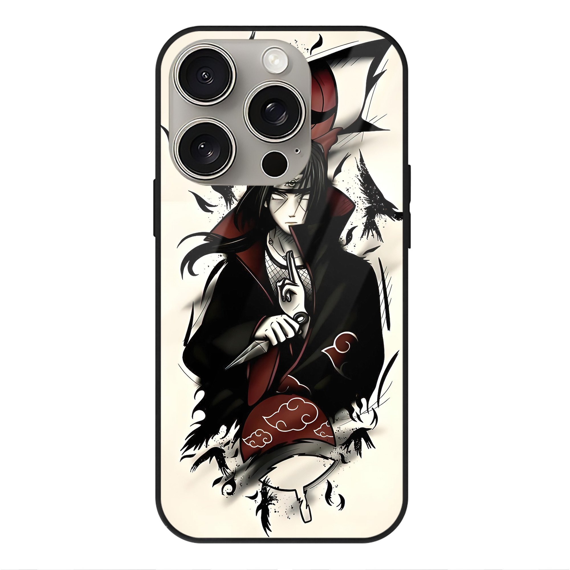 （画像用） NARUTO -ナルト- NARUTO -ナルト- 疾風伝 【iPhone15Pro対応】スマホケース 耐衝撃＆黄変防止 背面ガラス
