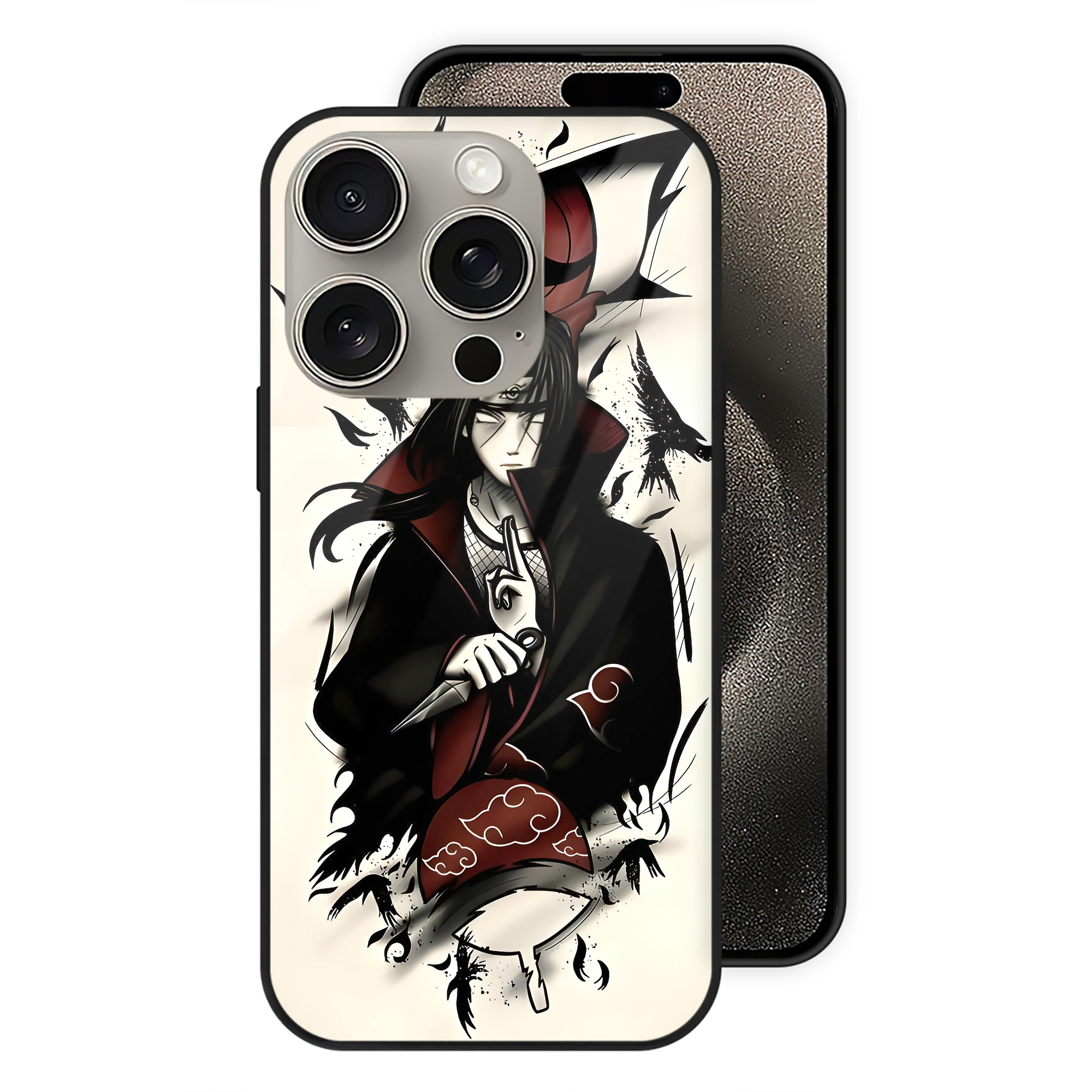 （画像用） NARUTO -ナルト- NARUTO -ナルト- 疾風伝 【iPhone15Pro対応】スマホケース 耐衝撃＆黄変防止 背面ガラス