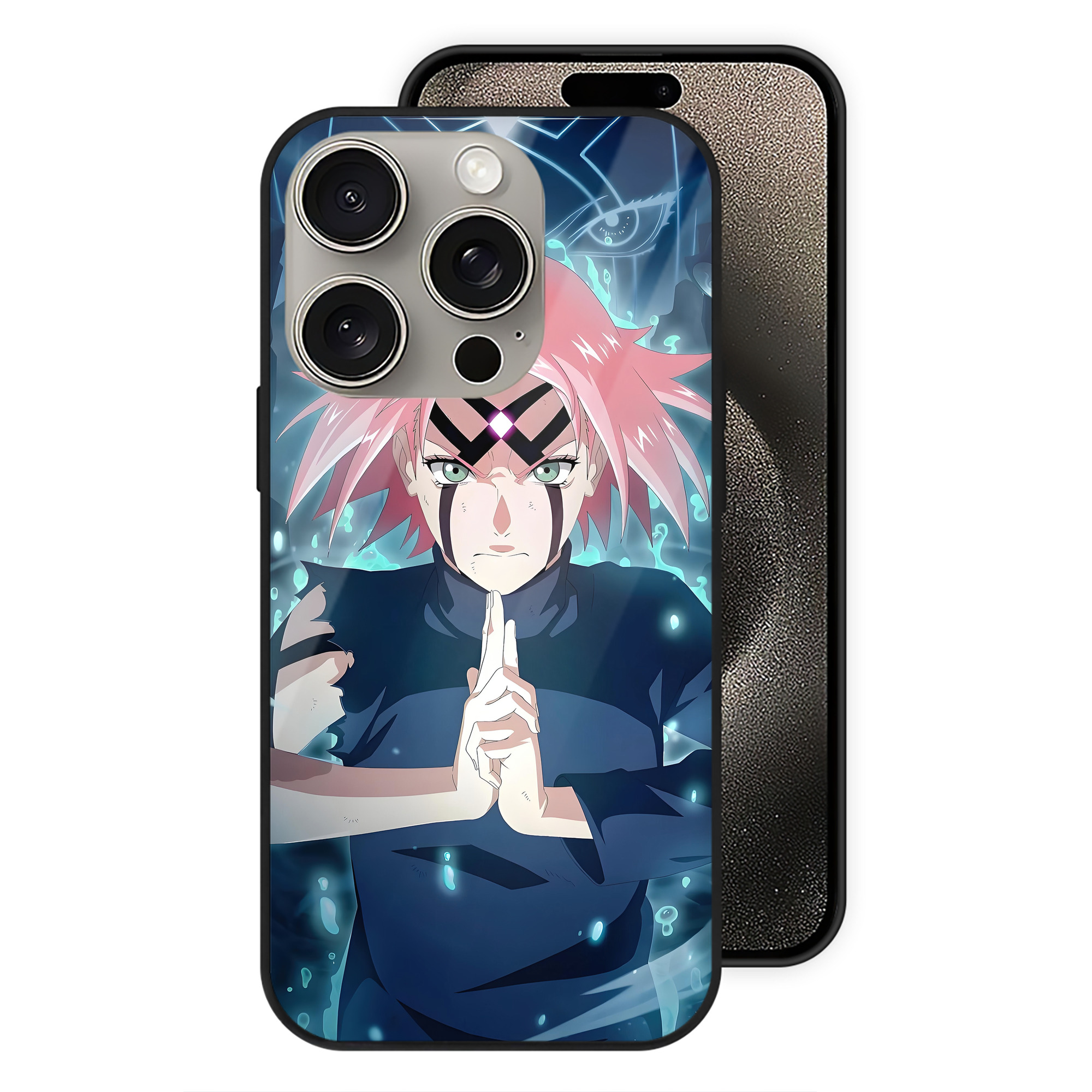 （画像用） NARUTO -ナルト- NARUTO -ナルト- 疾風伝 【iPhone15Pro対応】スマホケース 耐衝撃＆黄変防止 背面ガラス