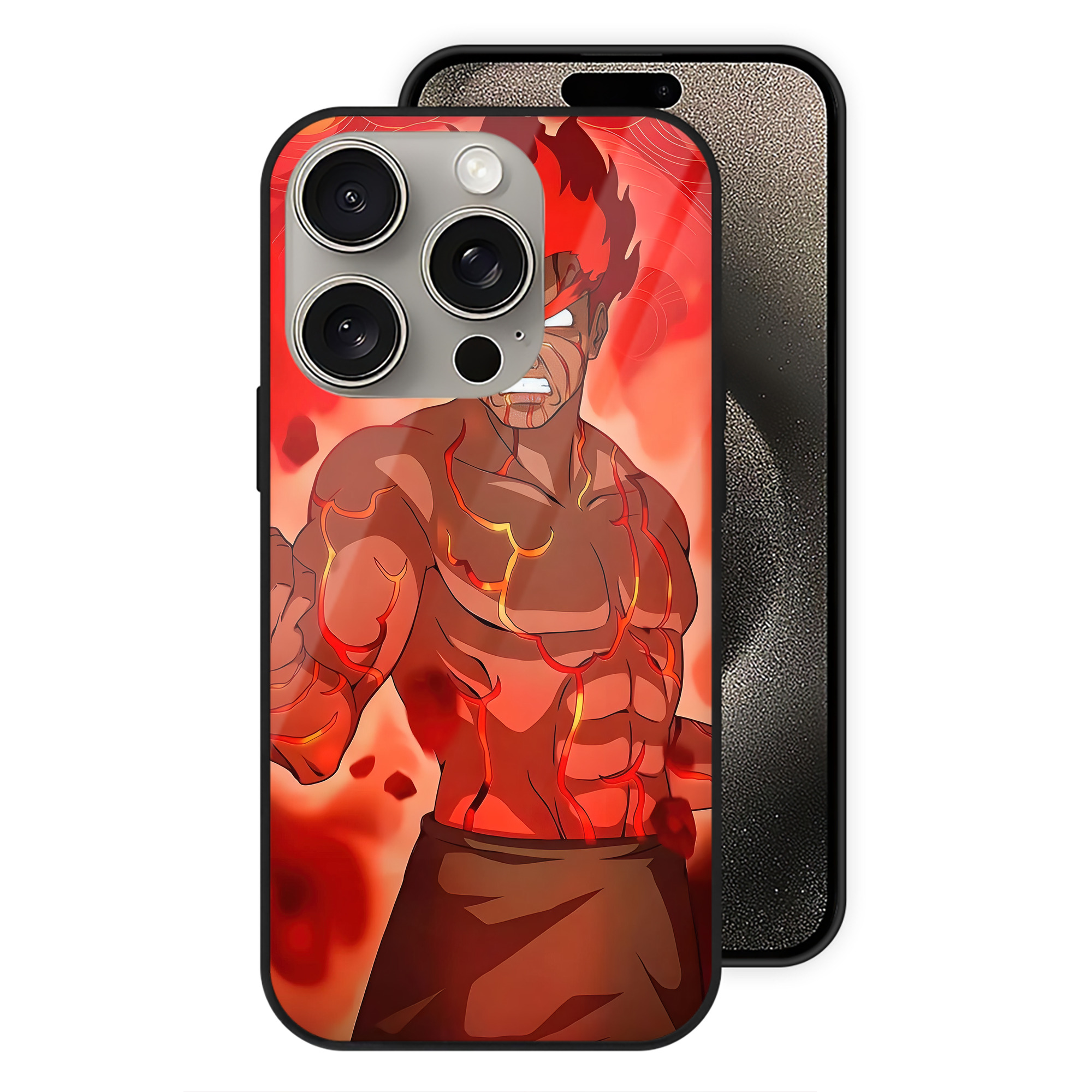 （画像用） NARUTO -ナルト- NARUTO -ナルト- 疾風伝 【iPhone15Pro対応】スマホケース 耐衝撃＆黄変防止 背面ガラス