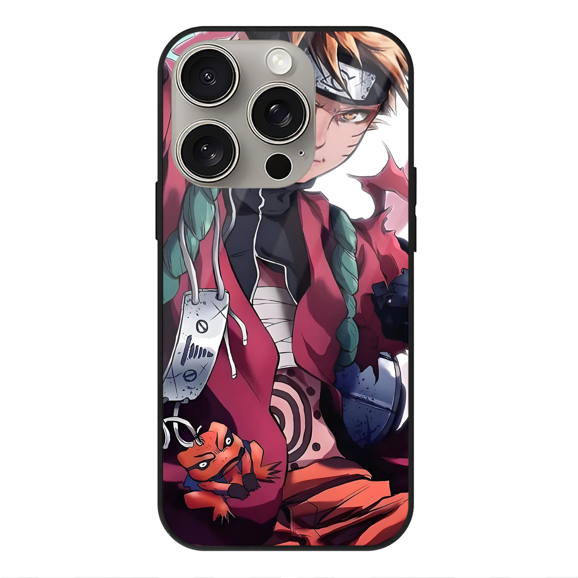 （画像用） NARUTO -ナルト- NARUTO -ナルト- 疾風伝 【iPhone15Pro対応】スマホケース 耐衝撃＆黄変防止 背面ガラス