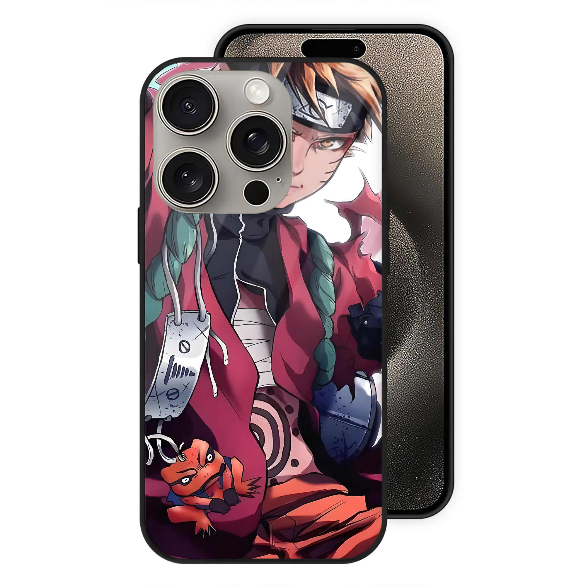 （画像用） NARUTO -ナルト- NARUTO -ナルト- 疾風伝 【iPhone15Pro対応】スマホケース 耐衝撃＆黄変防止 背面ガラス