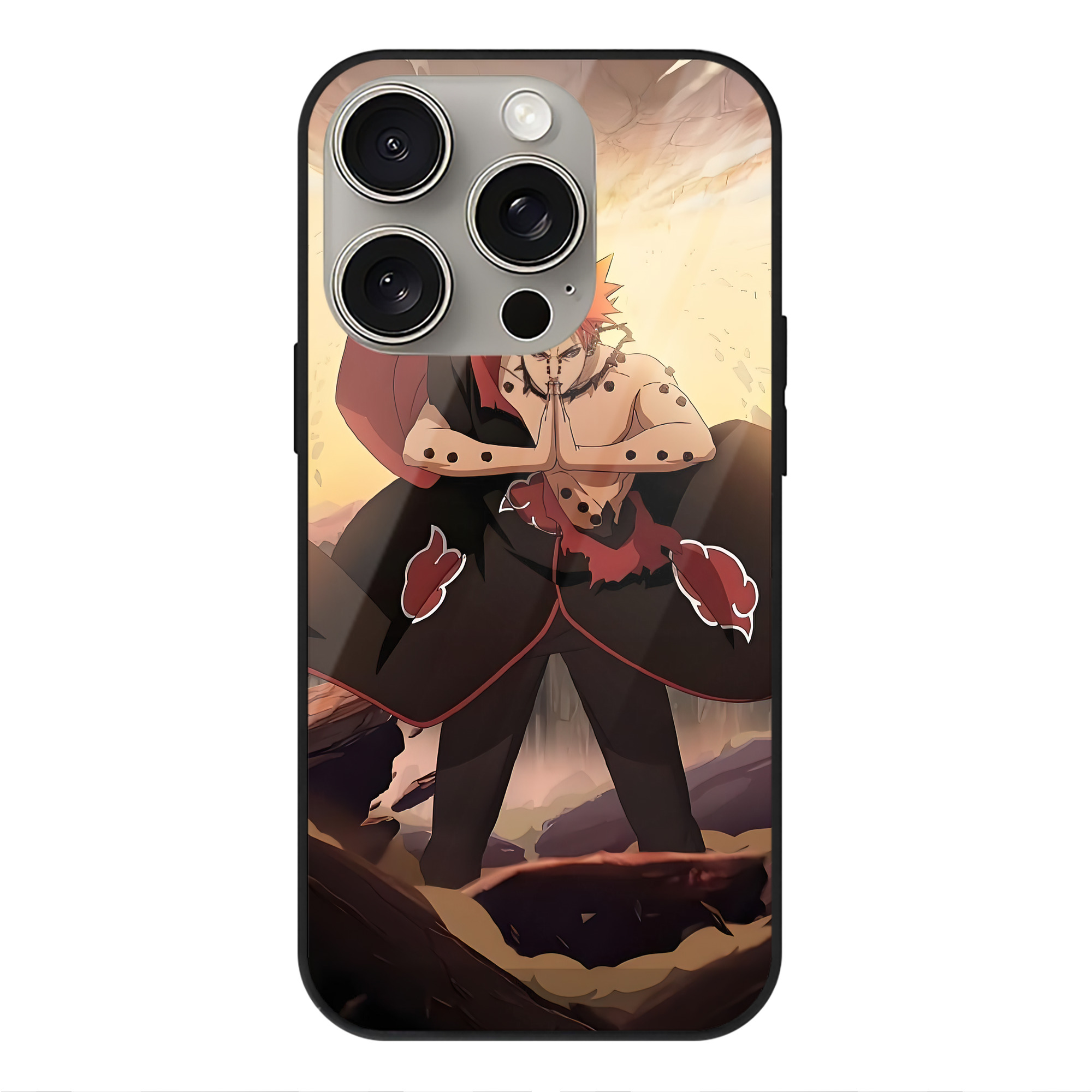 （画像用） NARUTO -ナルト- NARUTO -ナルト- 疾風伝 【iPhone15Pro対応】スマホケース 耐衝撃＆黄変防止 背面ガラス