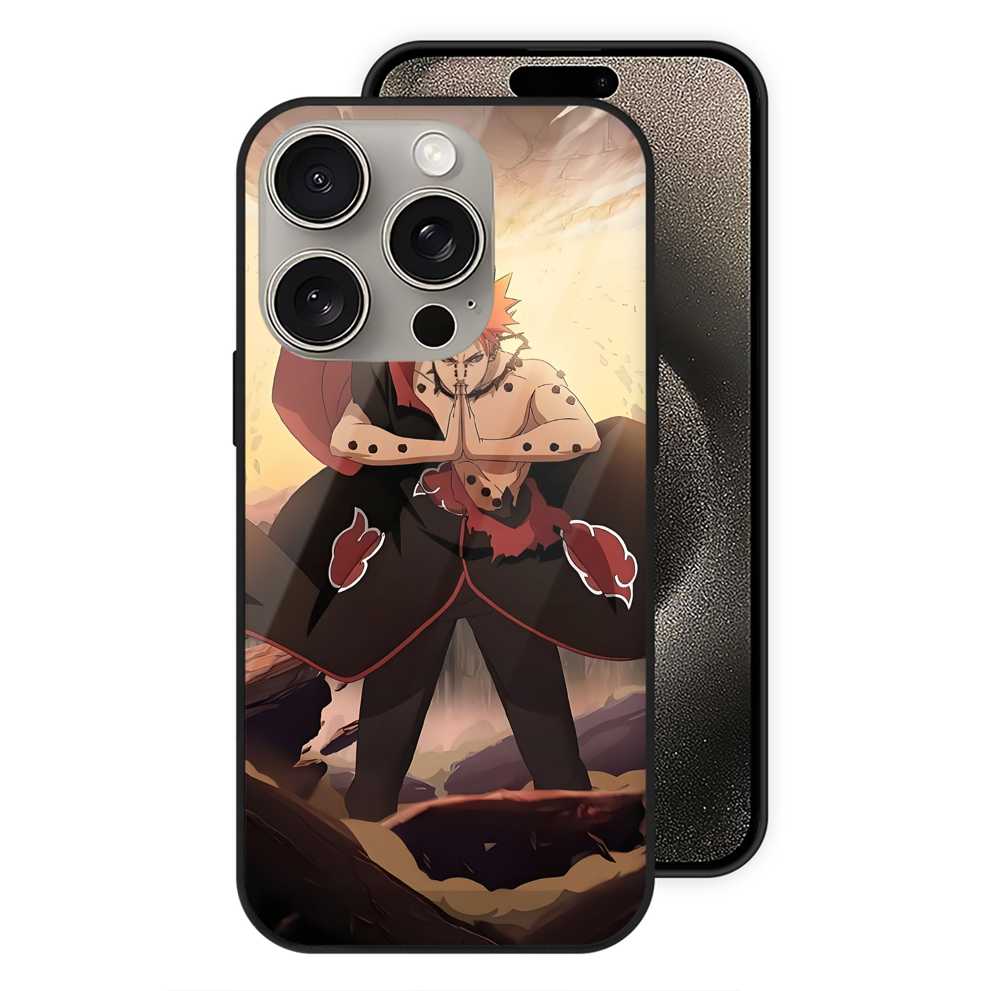 （画像用） NARUTO -ナルト- NARUTO -ナルト- 疾風伝 【iPhone15Pro対応】スマホケース 耐衝撃＆黄変防止 背面ガラス