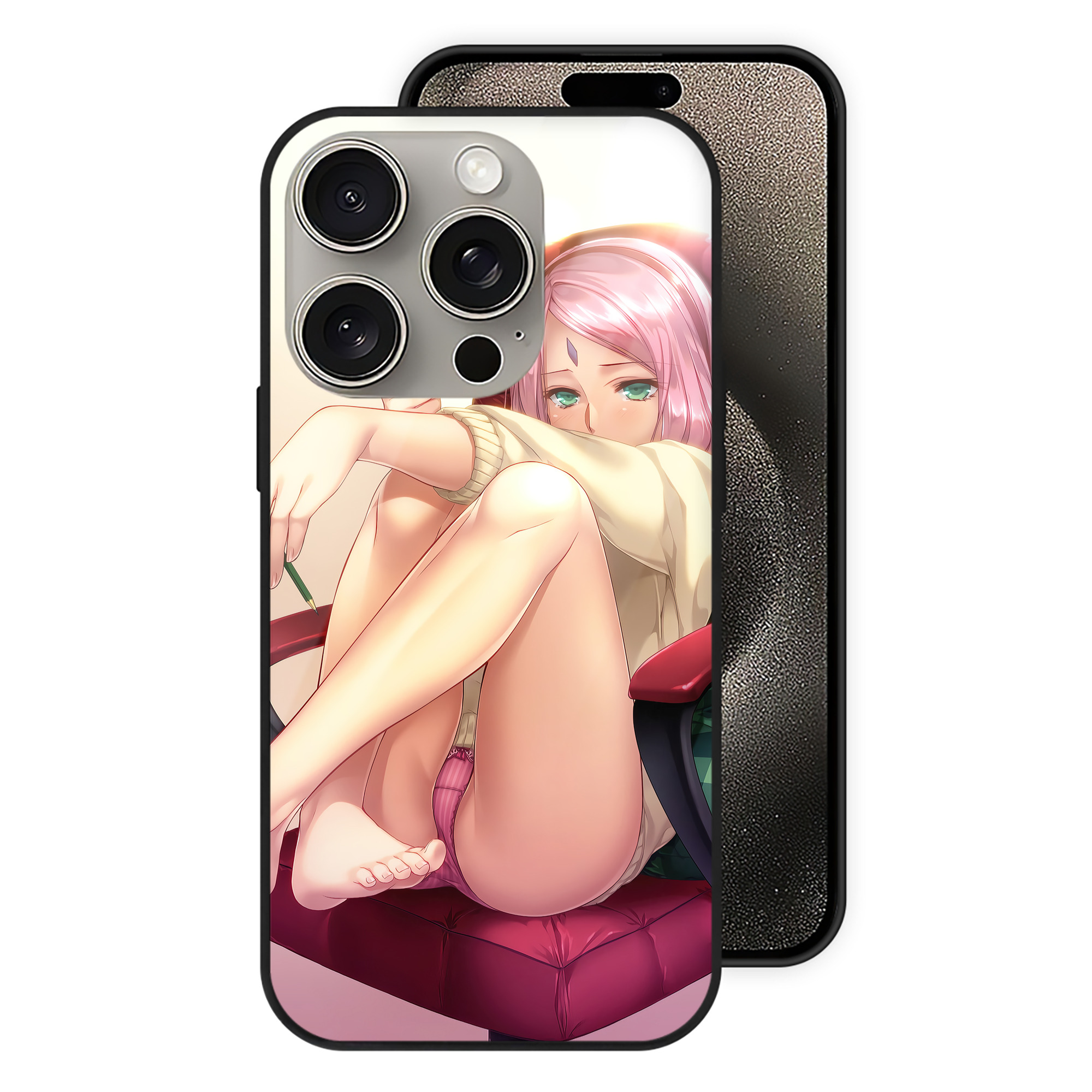 （画像用） NARUTO -ナルト- NARUTO -ナルト- 疾風伝 【iPhone15Pro対応】スマホケース 耐衝撃＆黄変防止 背面ガラス