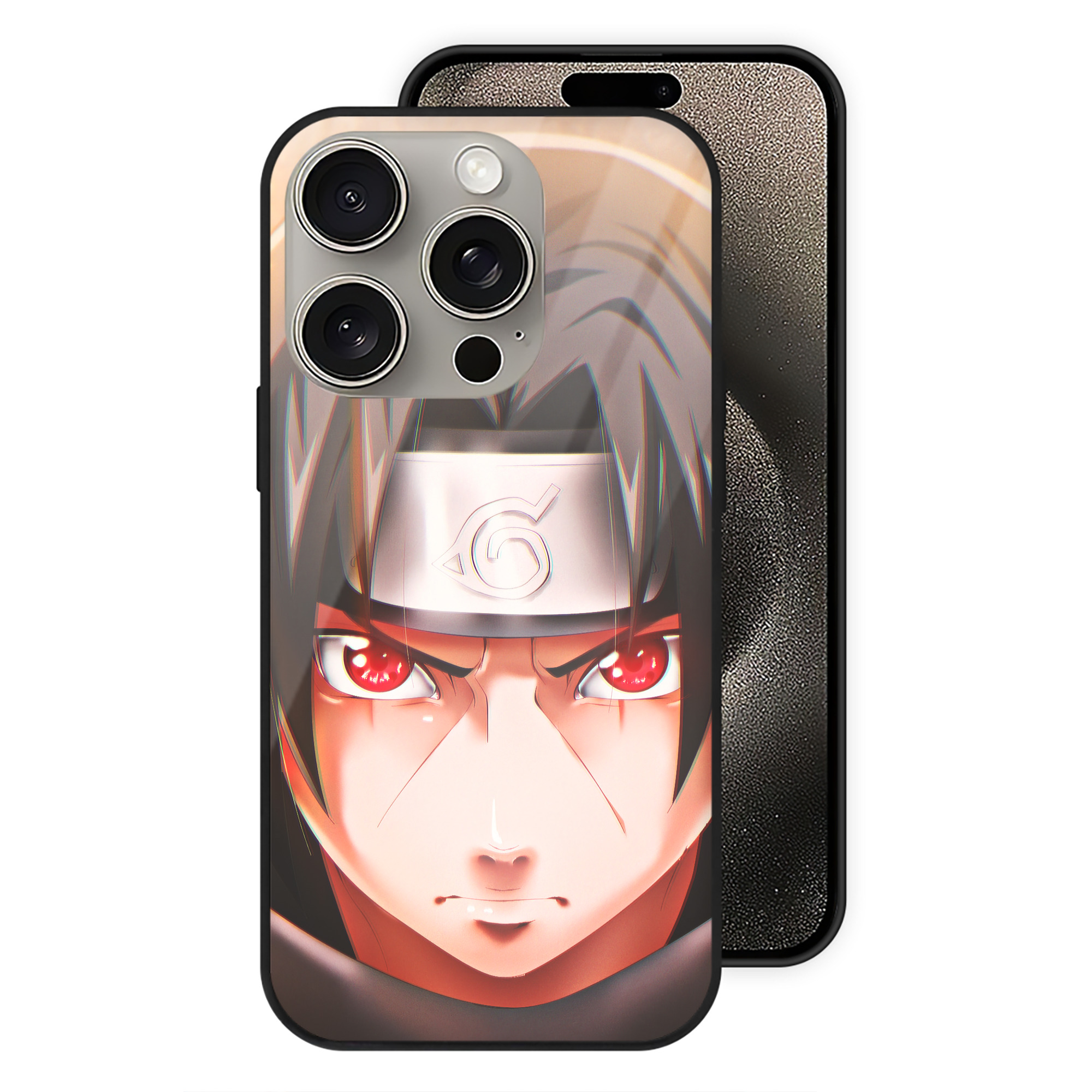 （画像用） NARUTO -ナルト- NARUTO -ナルト- 疾風伝 【iPhone15Pro対応】スマホケース 耐衝撃＆黄変防止 背面ガラス