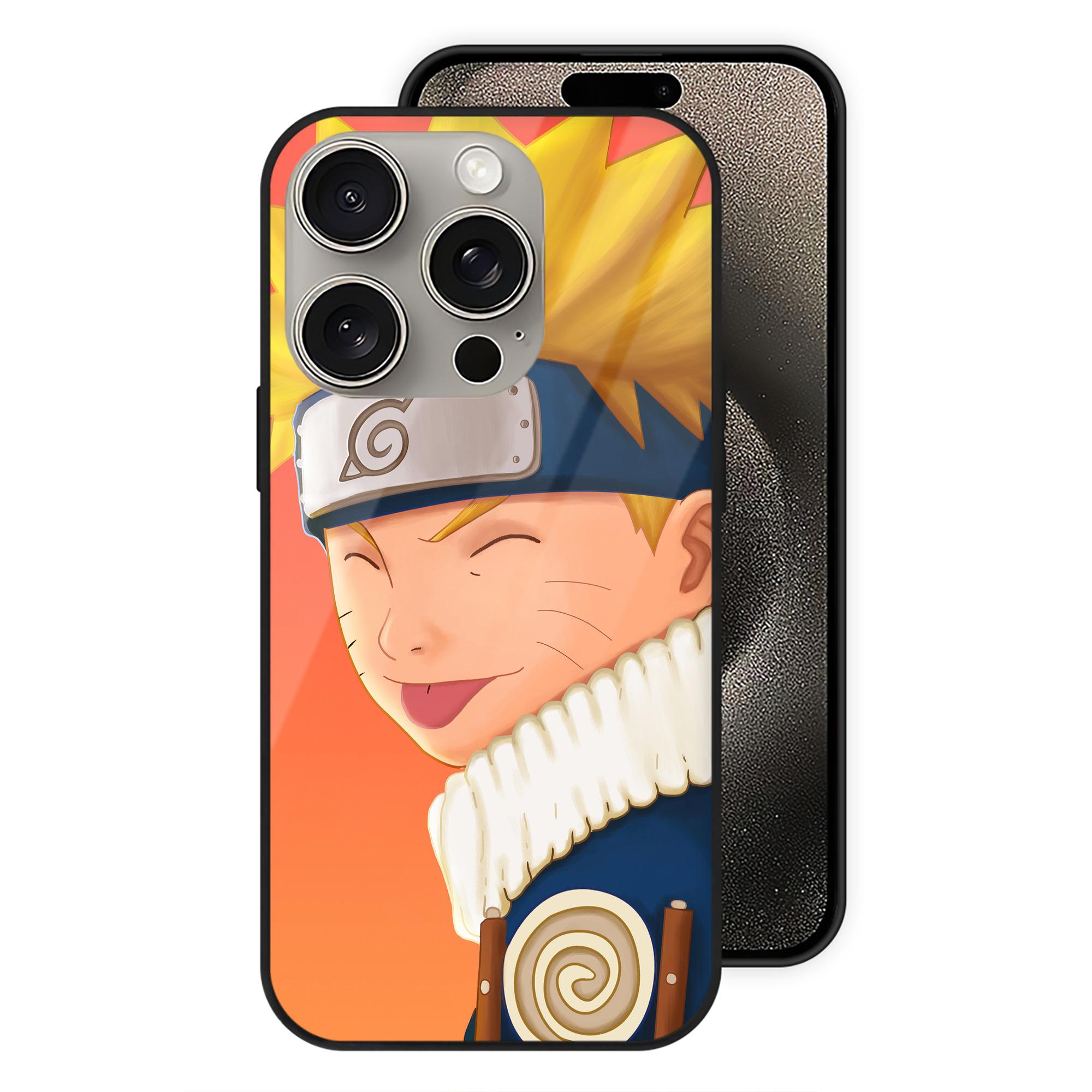 （画像用） NARUTO -ナルト- NARUTO -ナルト- 疾風伝 【iPhone15Pro対応】スマホケース 耐衝撃＆黄変防止 背面ガラス