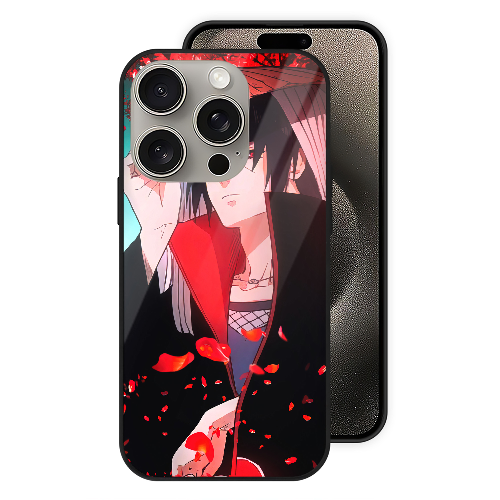 （画像用） NARUTO -ナルト- NARUTO -ナルト- 疾風伝 【iPhone15Pro対応】スマホケース 耐衝撃＆黄変防止 背面ガラス