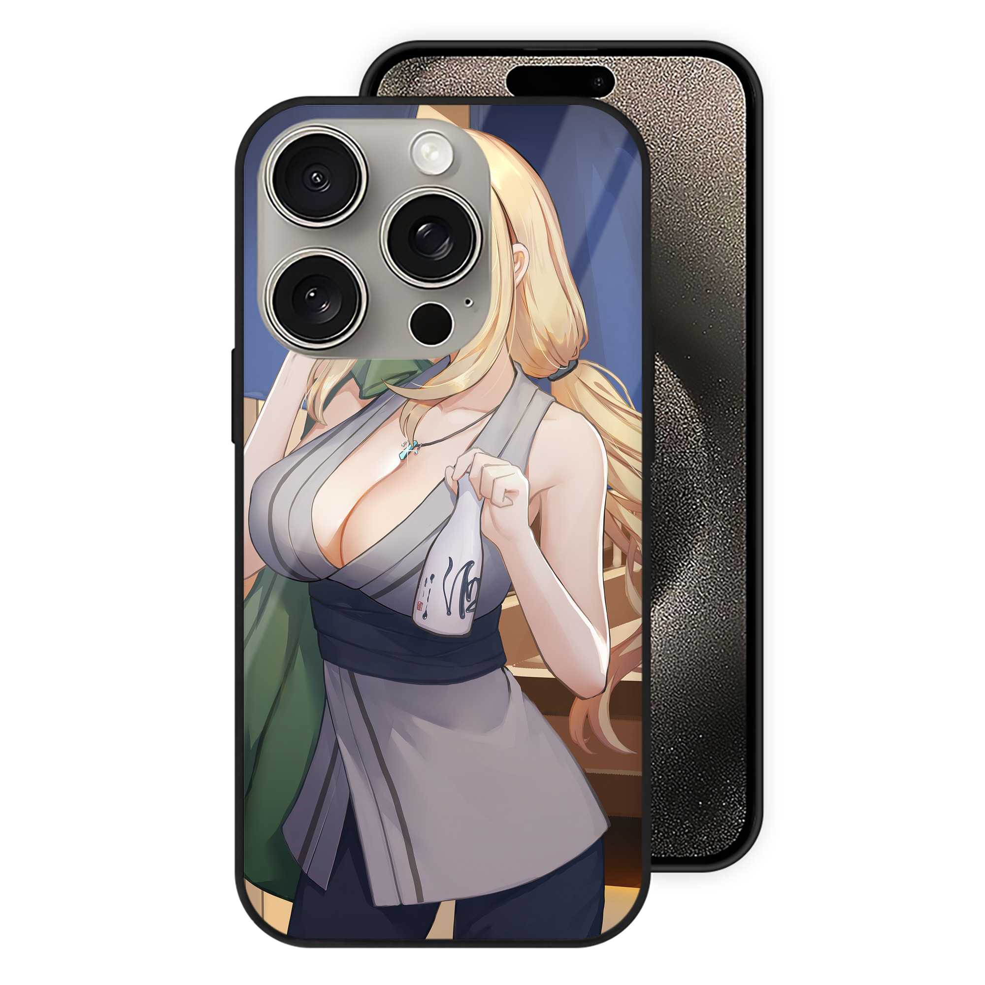 （画像用） NARUTO -ナルト- NARUTO -ナルト- 疾風伝 【iPhone15Pro対応】スマホケース 耐衝撃＆黄変防止 背面ガラス