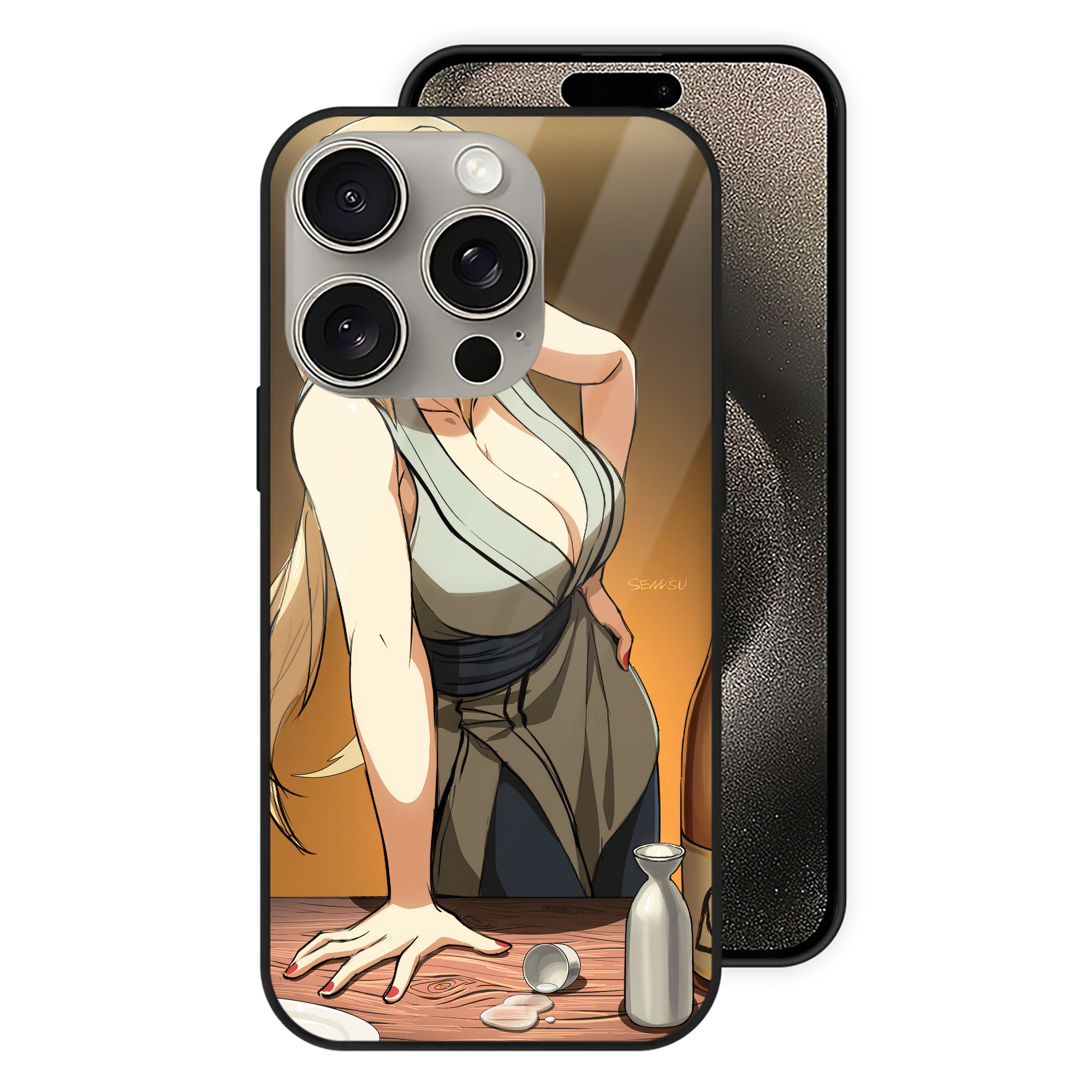 （画像用） NARUTO -ナルト- NARUTO -ナルト- 疾風伝 【iPhone15Pro対応】スマホケース 耐衝撃＆黄変防止 背面ガラス