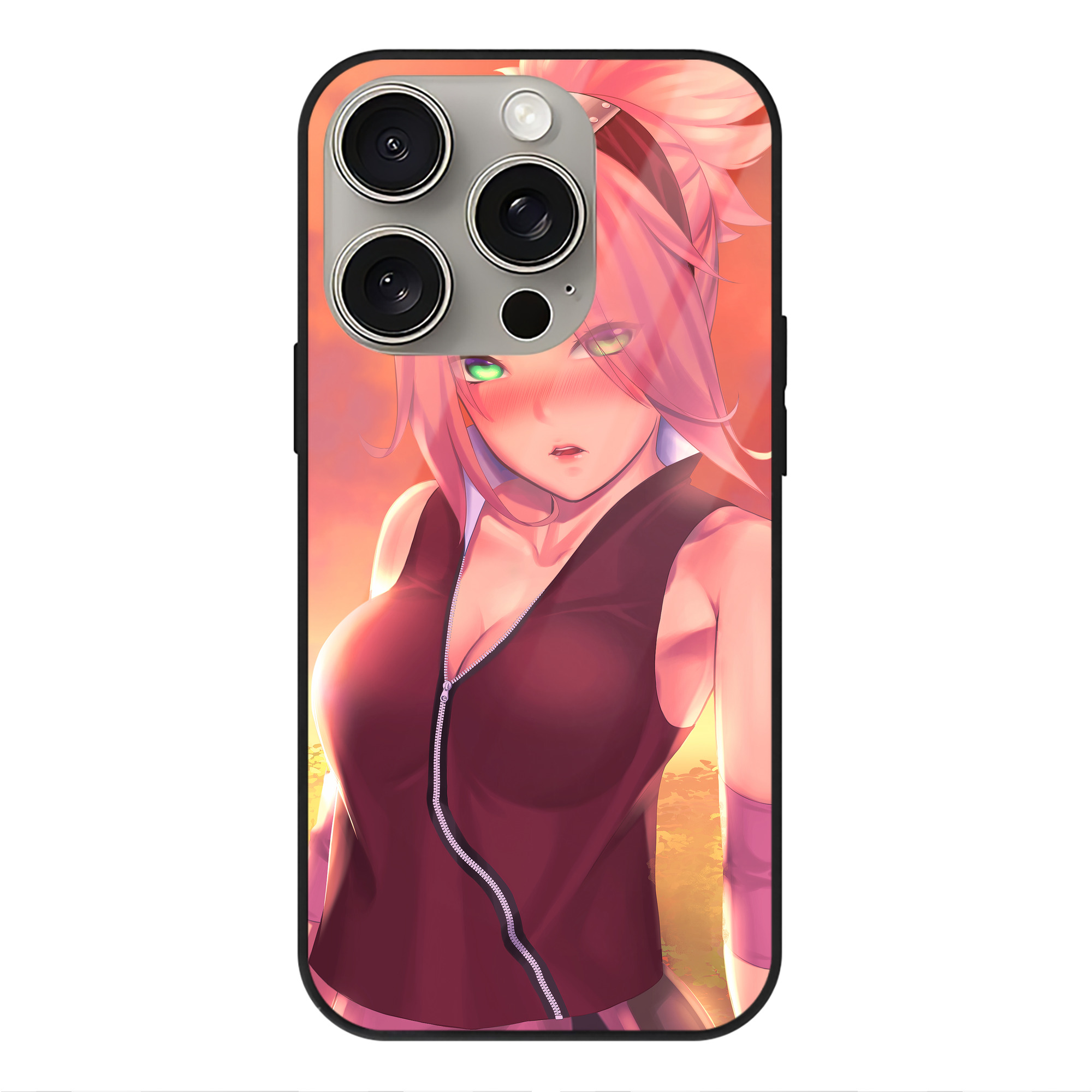 （画像用） NARUTO -ナルト- NARUTO -ナルト- 疾風伝 【iPhone15Pro対応】スマホケース 耐衝撃＆黄変防止 背面ガラス