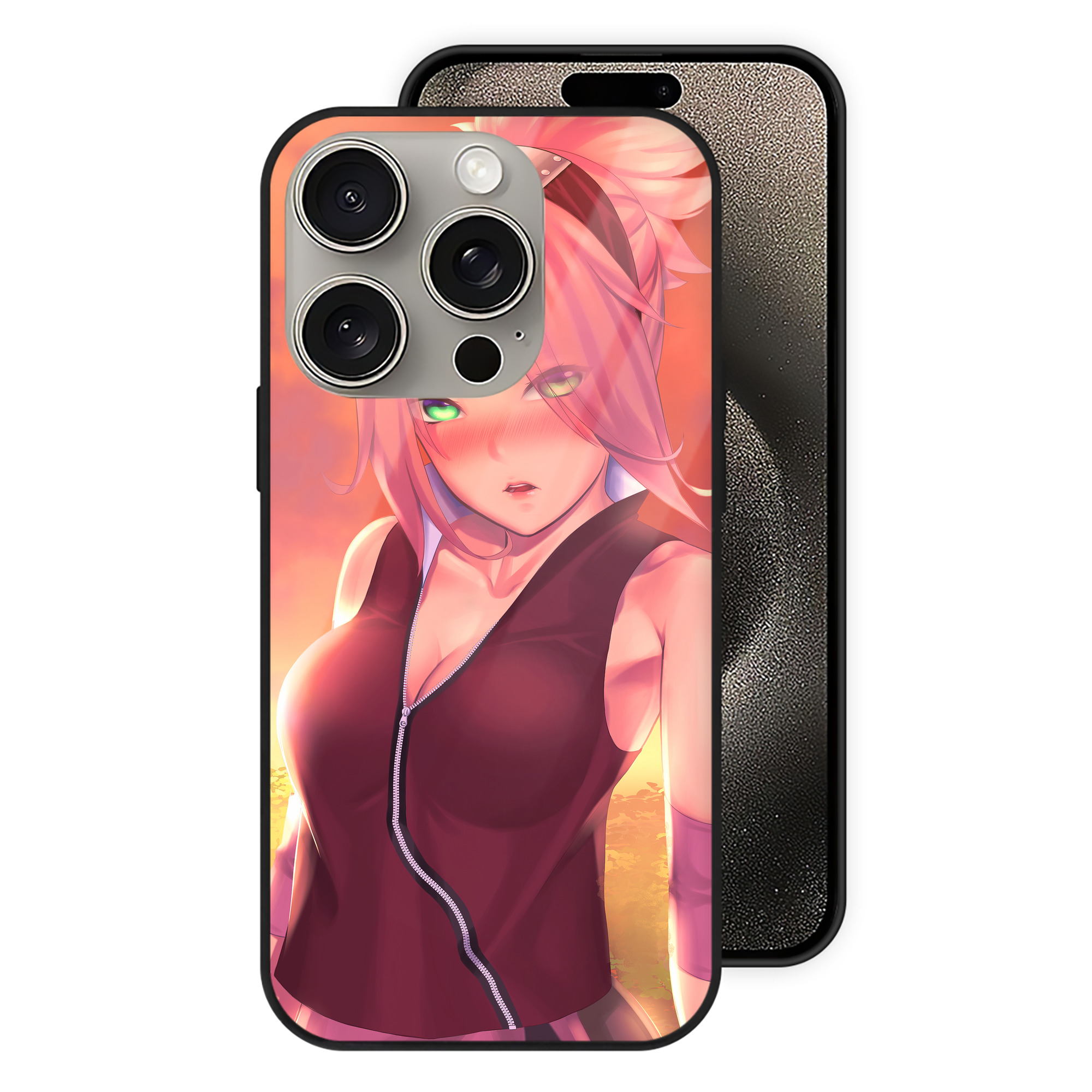 （画像用） NARUTO -ナルト- NARUTO -ナルト- 疾風伝 【iPhone15Pro対応】スマホケース 耐衝撃＆黄変防止 背面ガラス