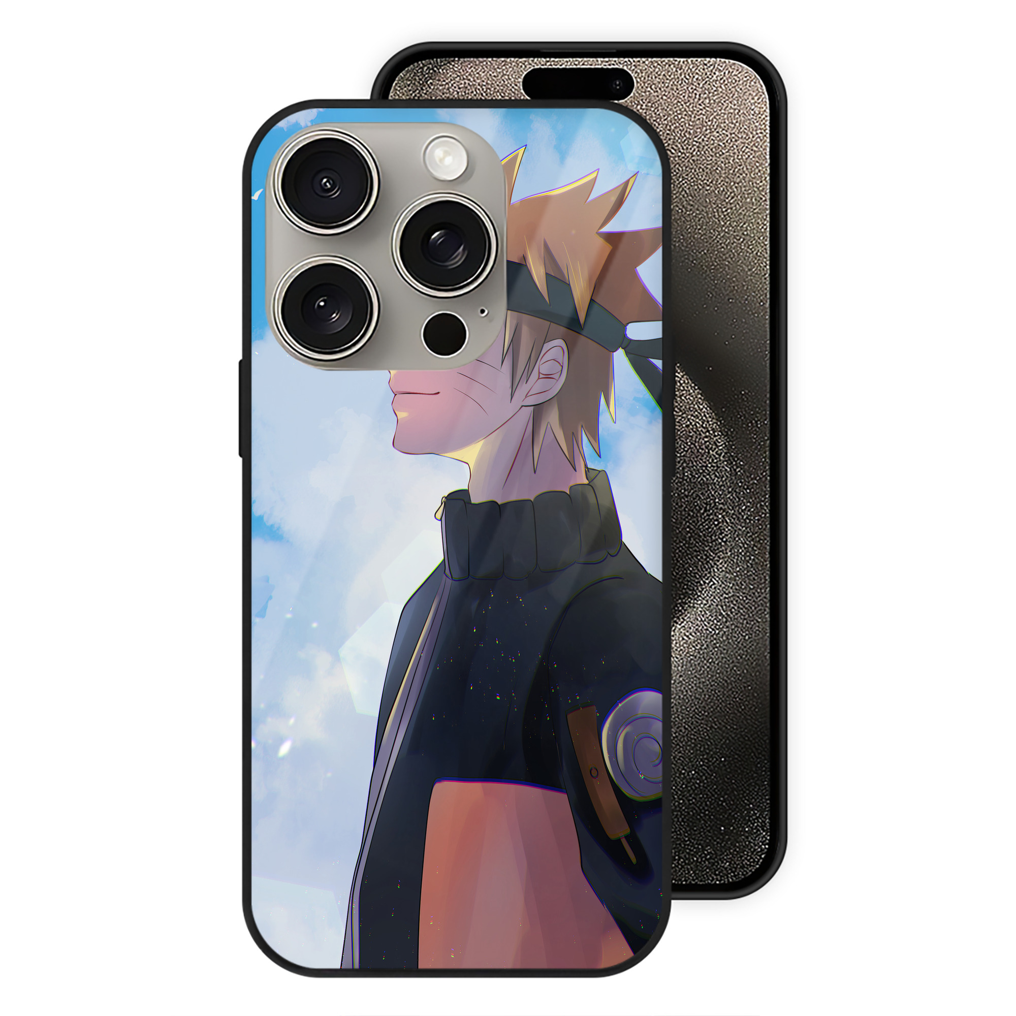 （画像用） NARUTO -ナルト- NARUTO -ナルト- 疾風伝 【iPhone15Pro対応】スマホケース 耐衝撃＆黄変防止 背面ガラス