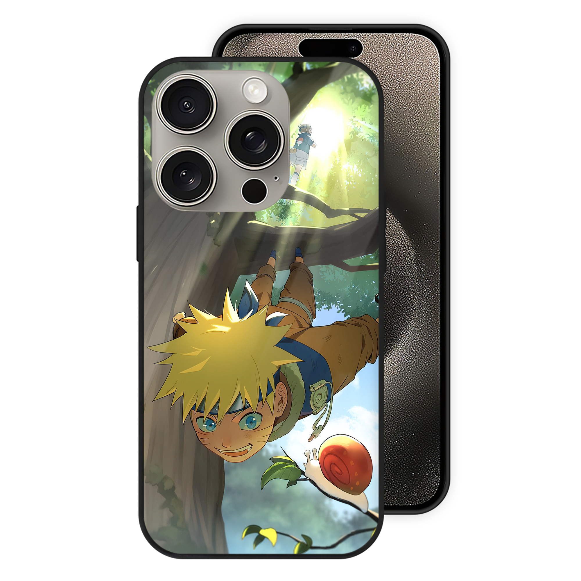 （画像用） NARUTO -ナルト- NARUTO -ナルト- 疾風伝 【iPhone15Pro対応】スマホケース 耐衝撃＆黄変防止 背面ガラス
