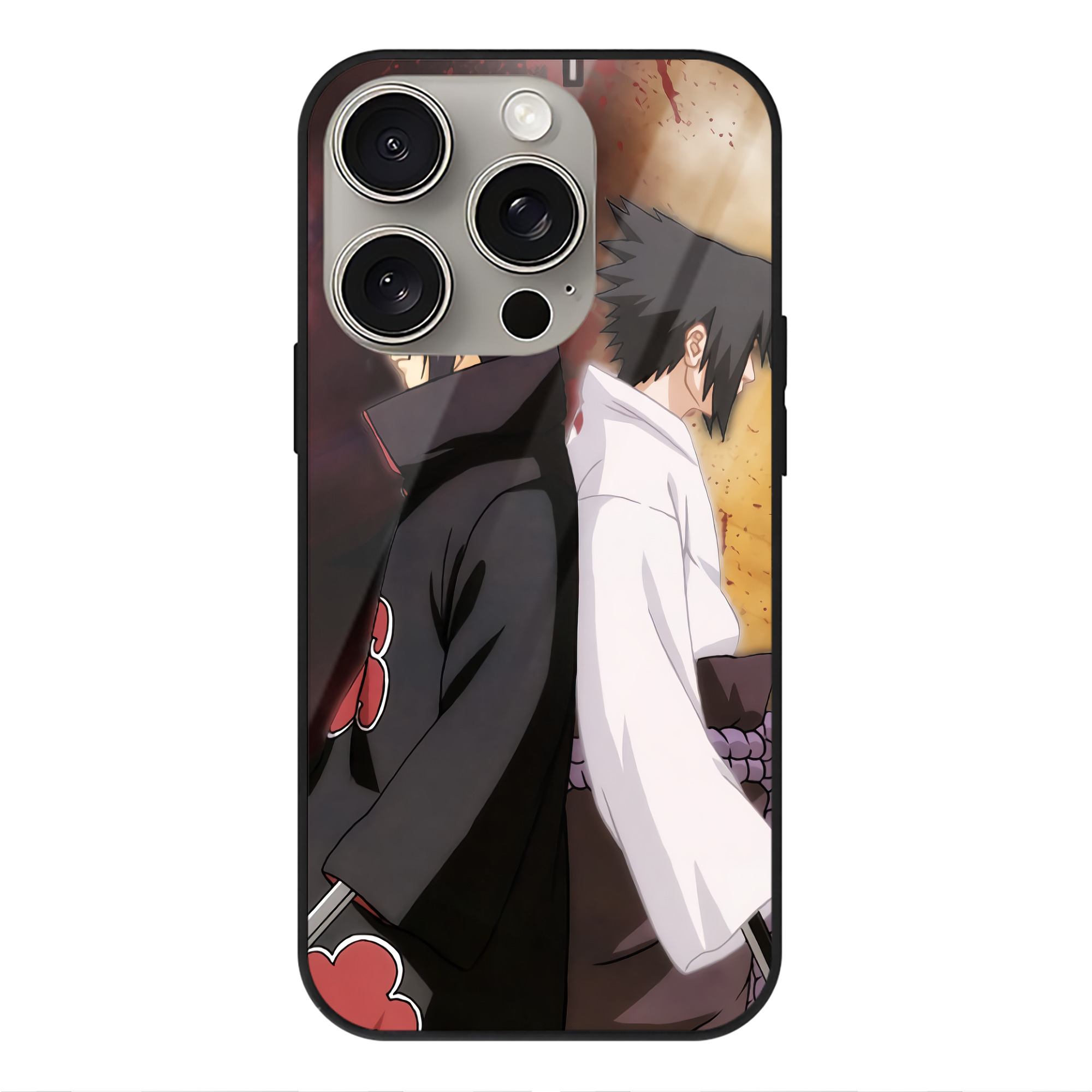 （画像用） NARUTO -ナルト- NARUTO -ナルト- 疾風伝 【iPhone15Pro対応】スマホケース 耐衝撃＆黄変防止 背面ガラス