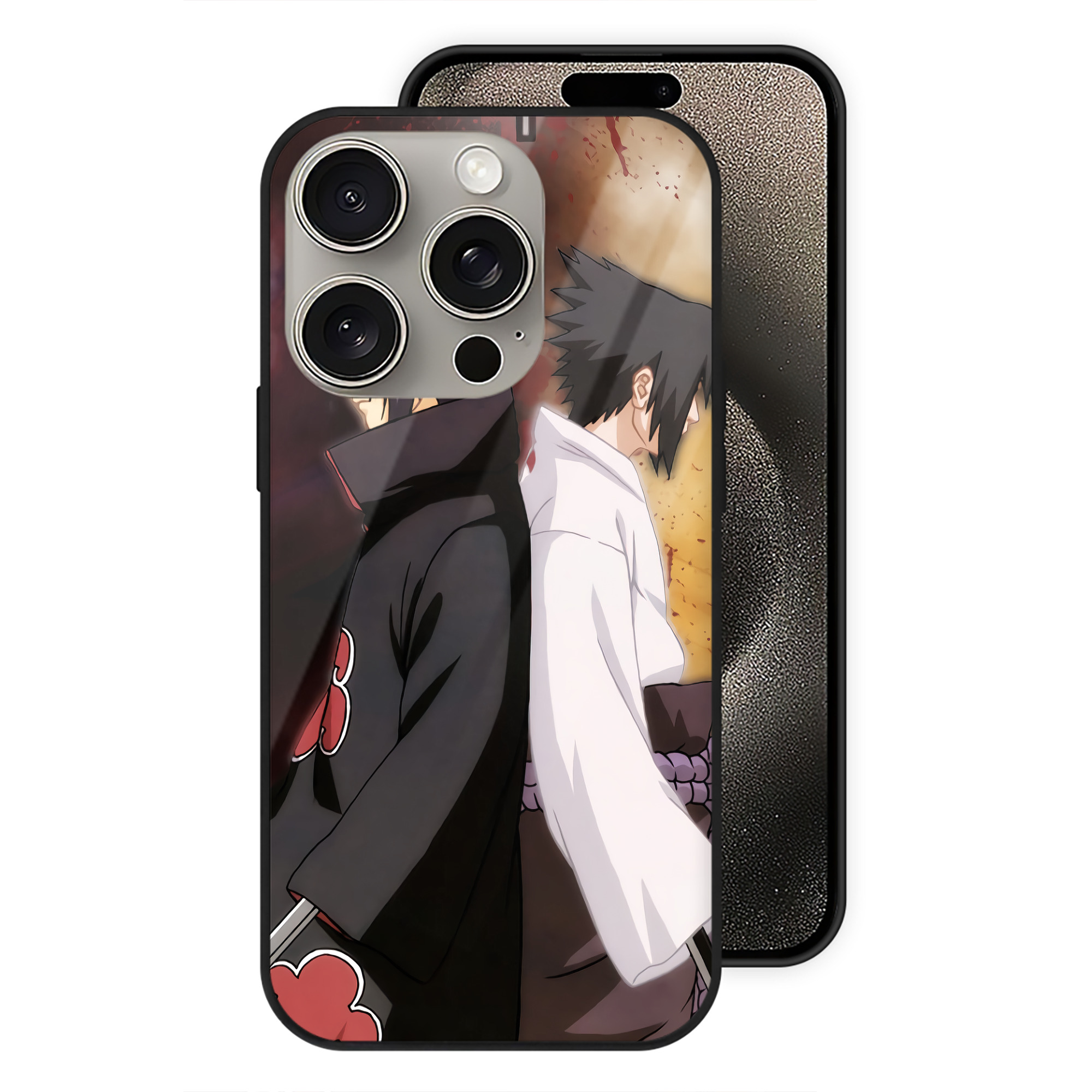（画像用） NARUTO -ナルト- NARUTO -ナルト- 疾風伝 【iPhone15Pro対応】スマホケース 耐衝撃＆黄変防止 背面ガラス