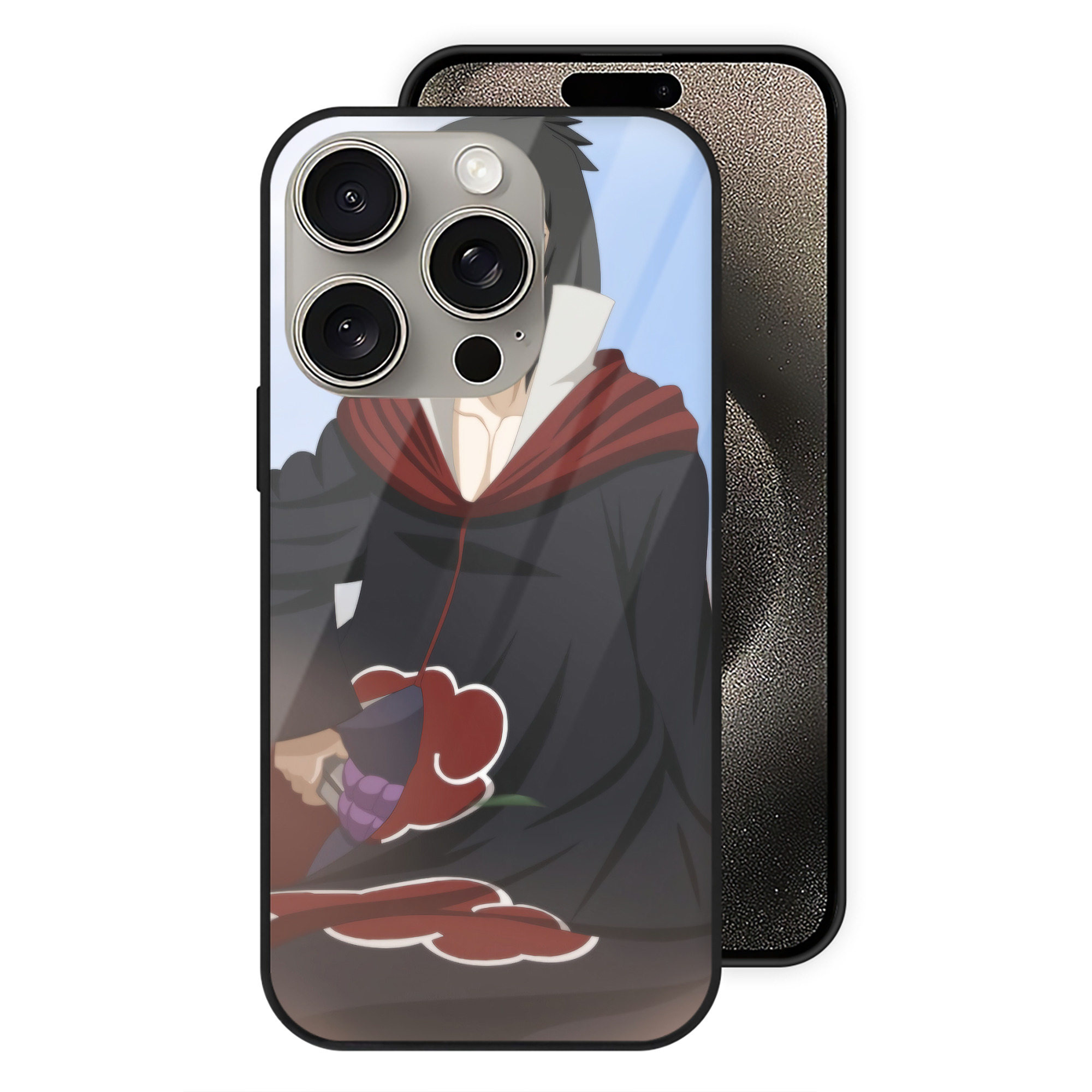 （画像用） NARUTO -ナルト- NARUTO -ナルト- 疾風伝 【iPhone15Pro対応】スマホケース 耐衝撃＆黄変防止 背面ガラス
