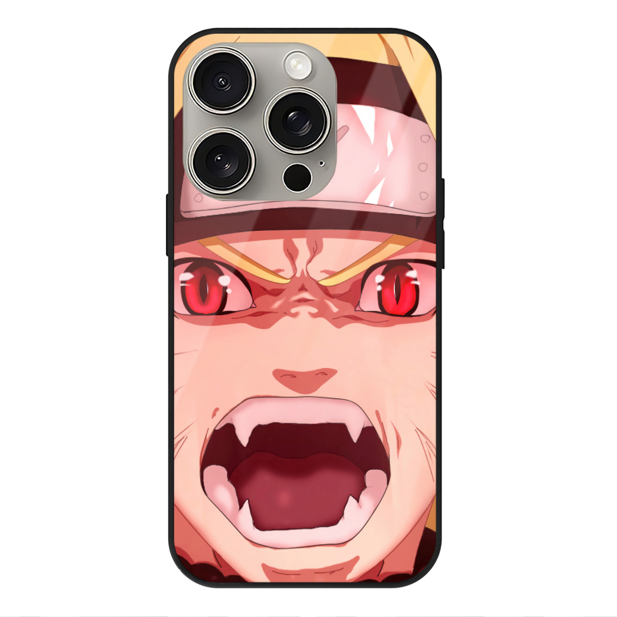 （画像用） NARUTO -ナルト- NARUTO -ナルト- 疾風伝 【iPhone15Pro対応】スマホケース 耐衝撃＆黄変防止 背面ガラス