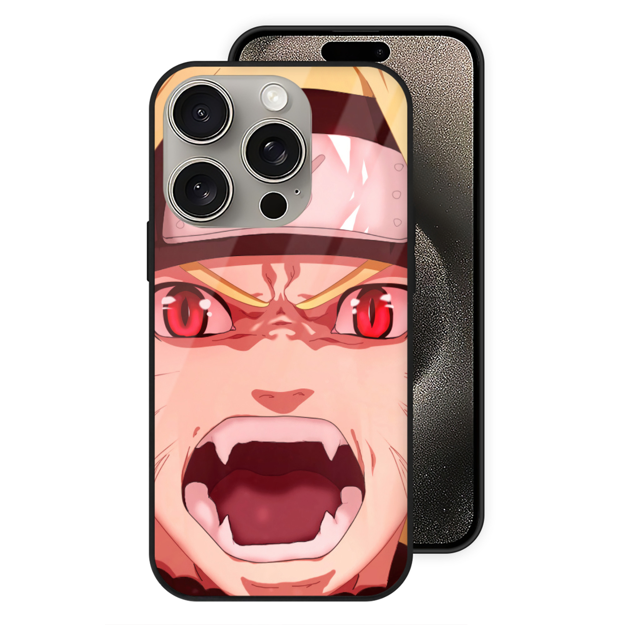 （画像用） NARUTO -ナルト- NARUTO -ナルト- 疾風伝 【iPhone15Pro対応】スマホケース 耐衝撃＆黄変防止 背面ガラス