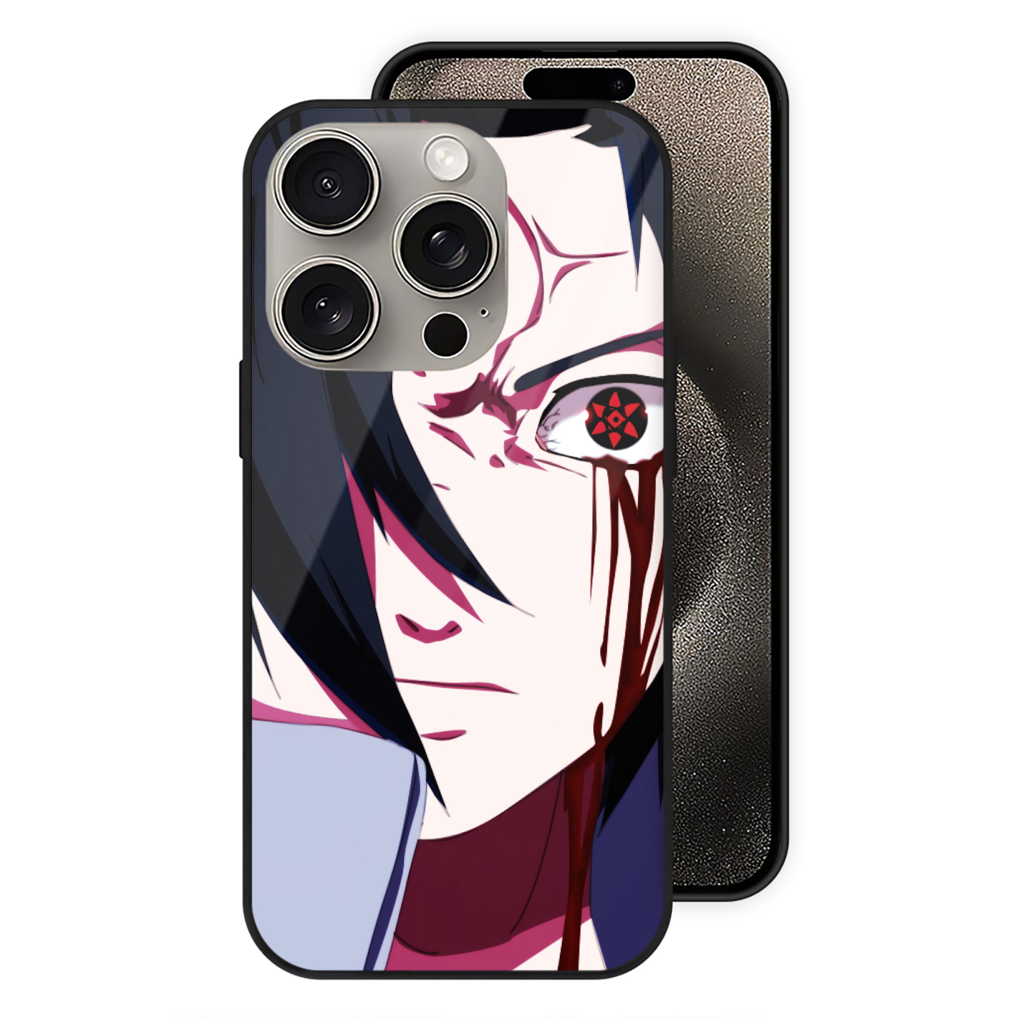 （画像用） NARUTO -ナルト- NARUTO -ナルト- 疾風伝 【iPhone15Pro対応】スマホケース 耐衝撃＆黄変防止 背面ガラス