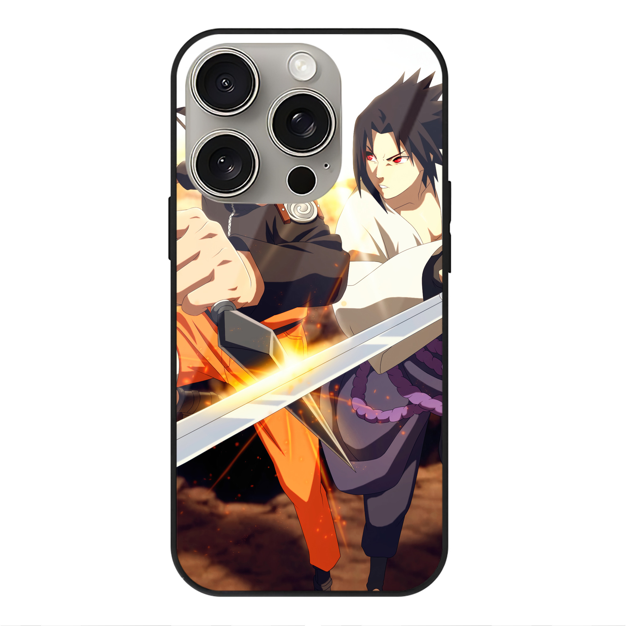 （画像用） NARUTO -ナルト- NARUTO -ナルト- 疾風伝 【iPhone15Pro対応】スマホケース 耐衝撃＆黄変防止 背面ガラス