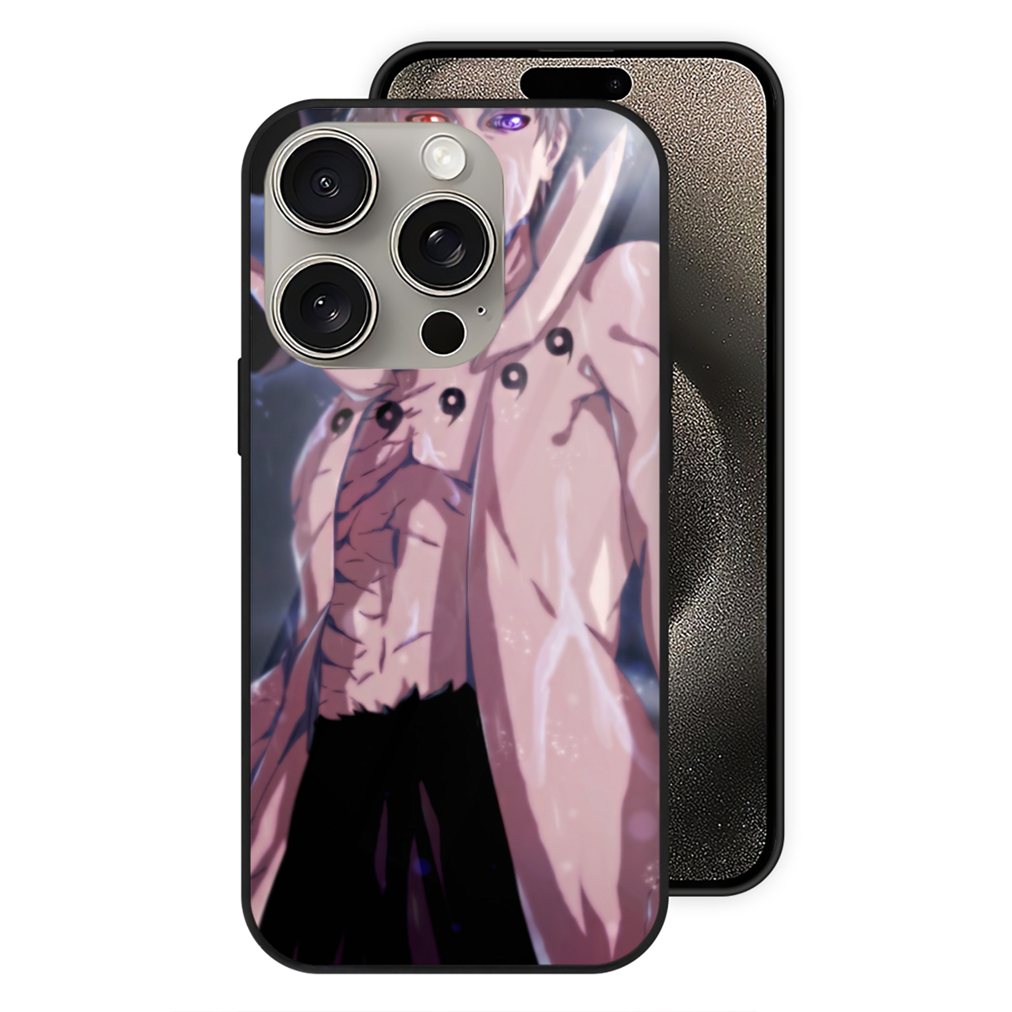 （画像用） NARUTO -ナルト- NARUTO -ナルト- 疾風伝 【iPhone15Pro対応】スマホケース 耐衝撃＆黄変防止 背面ガラス