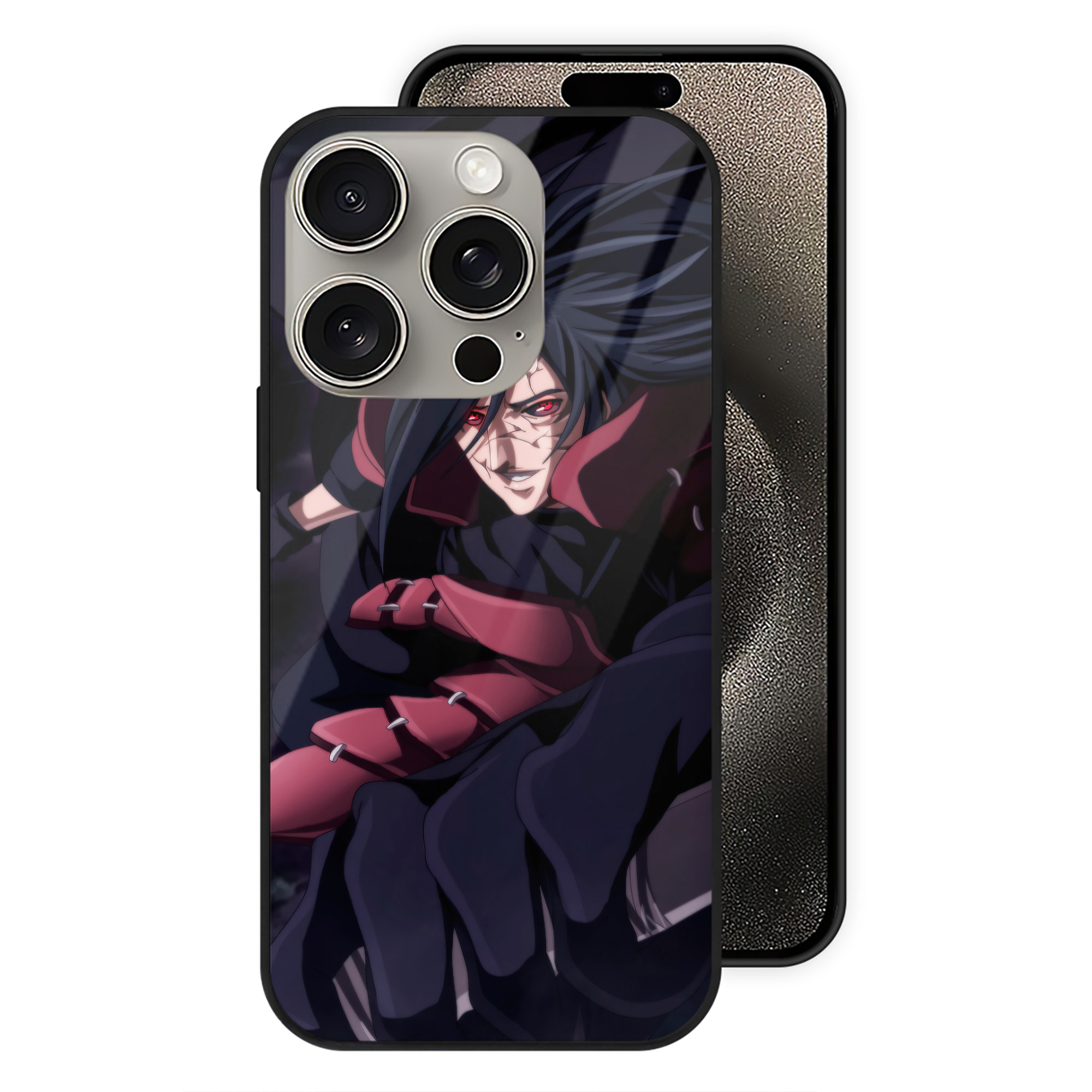 （画像用） NARUTO -ナルト- NARUTO -ナルト- 疾風伝 【iPhone15Pro対応】スマホケース 耐衝撃＆黄変防止 背面ガラス