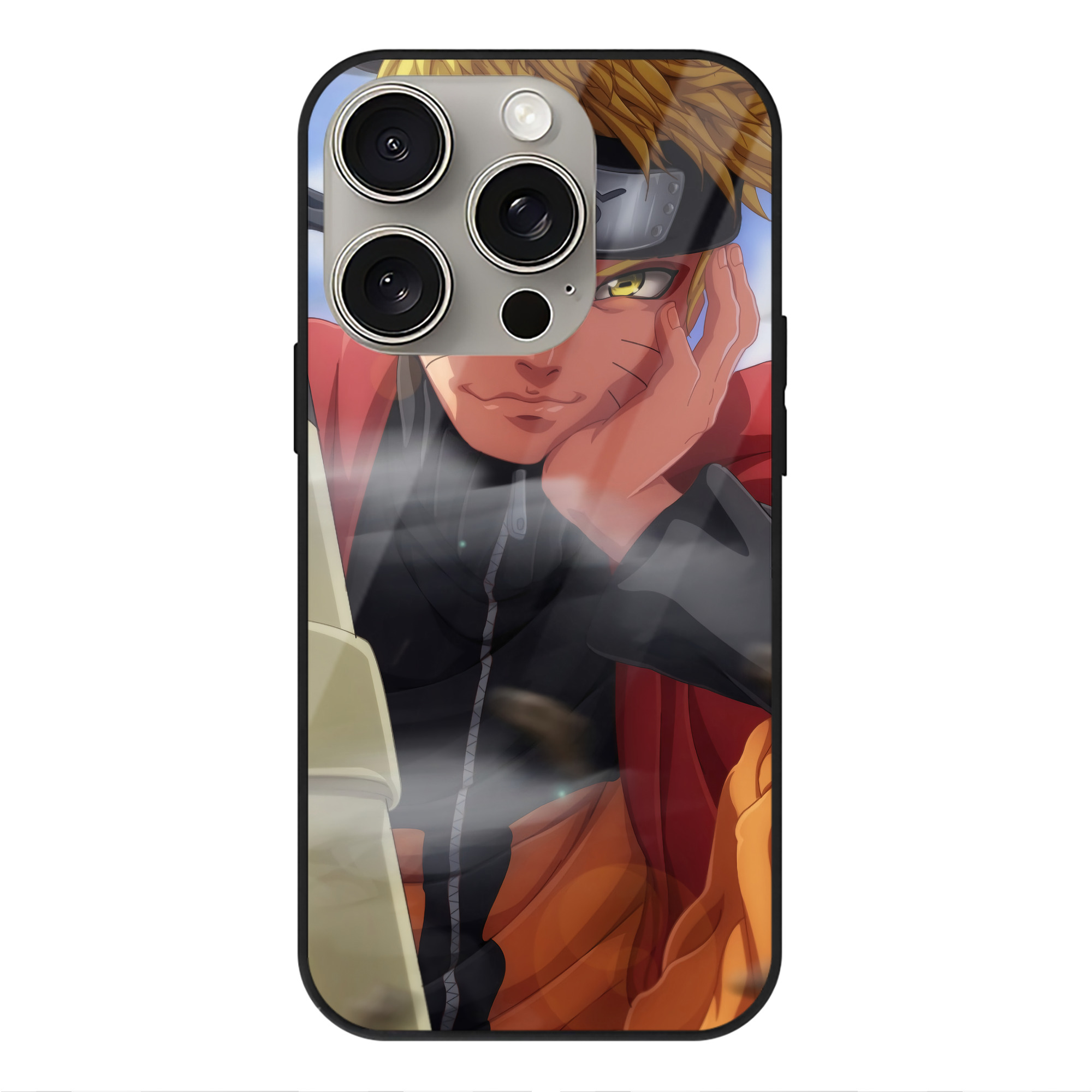 （画像用） NARUTO -ナルト- NARUTO -ナルト- 疾風伝 【iPhone15Pro対応】スマホケース 耐衝撃＆黄変防止 背面ガラス