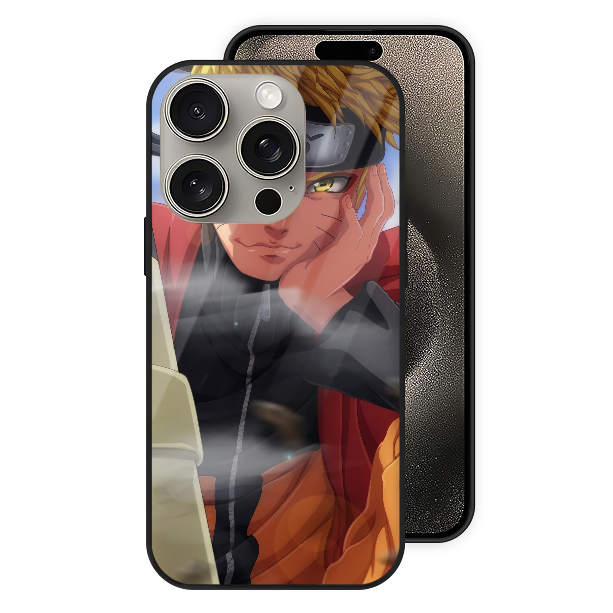 （画像用） NARUTO -ナルト- NARUTO -ナルト- 疾風伝 【iPhone15Pro対応】スマホケース 耐衝撃＆黄変防止 背面ガラス