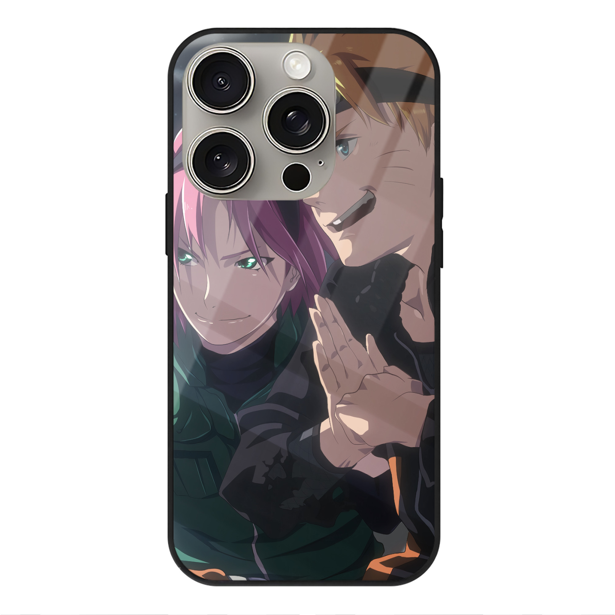（画像用） NARUTO -ナルト- NARUTO -ナルト- 疾風伝 【iPhone15Pro対応】スマホケース 耐衝撃＆黄変防止 背面ガラス