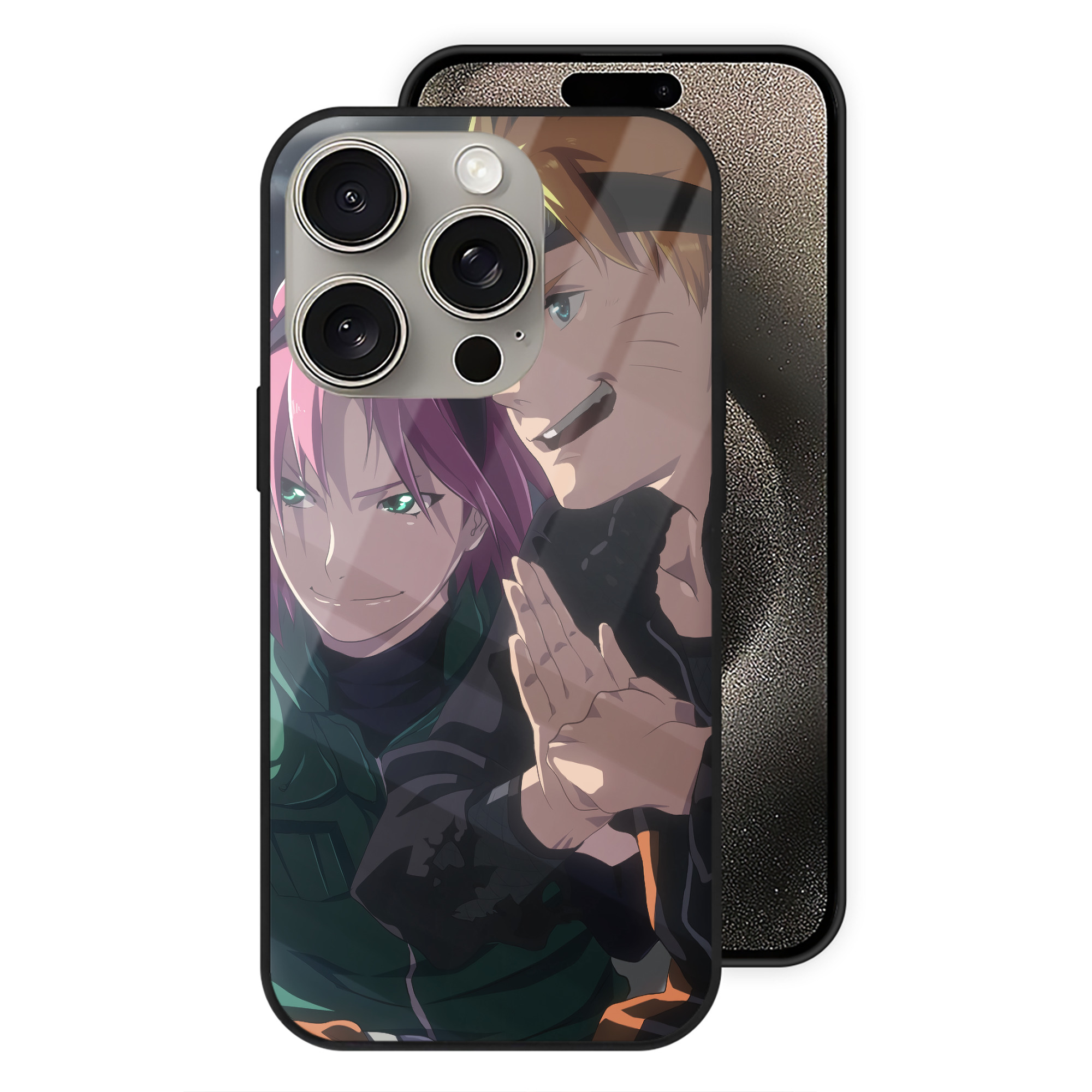 （画像用） NARUTO -ナルト- NARUTO -ナルト- 疾風伝 【iPhone15Pro対応】スマホケース 耐衝撃＆黄変防止 背面ガラス