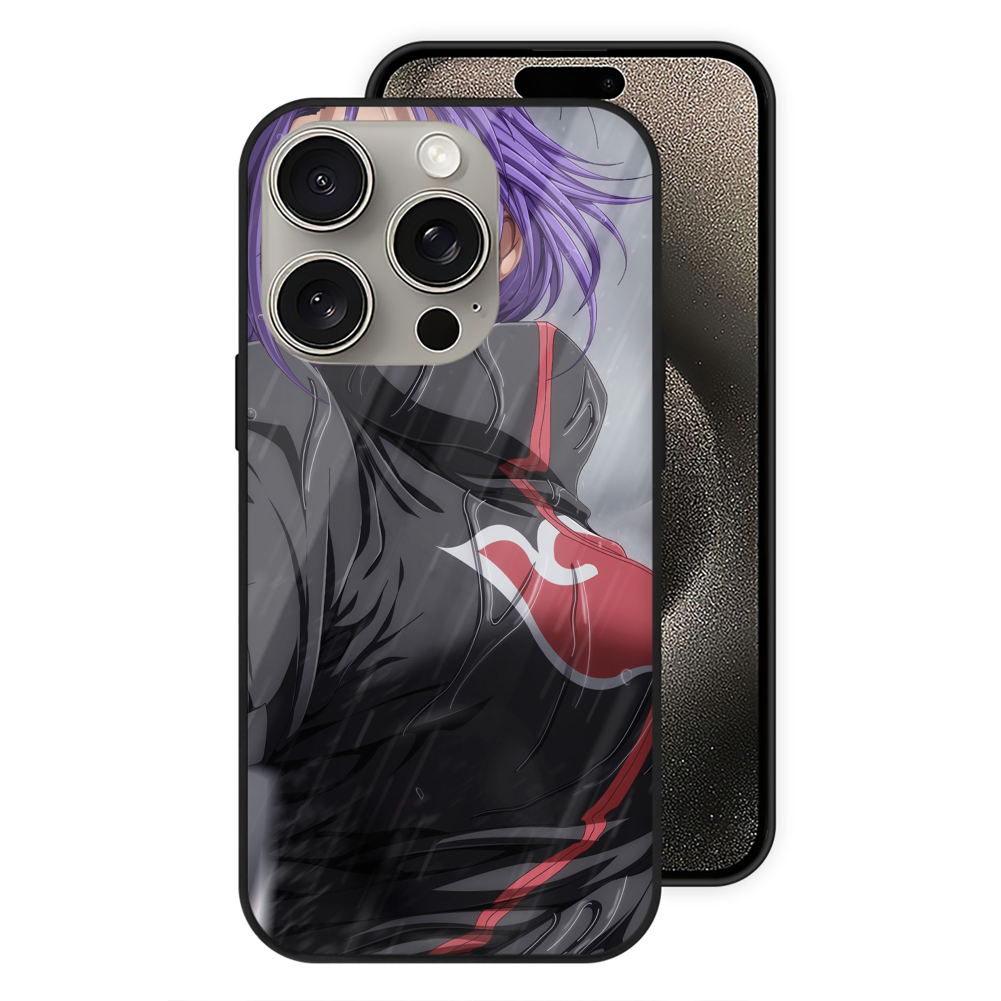 （画像用） NARUTO -ナルト- NARUTO -ナルト- 疾風伝 【iPhone15Pro対応】スマホケース 耐衝撃＆黄変防止 背面ガラス