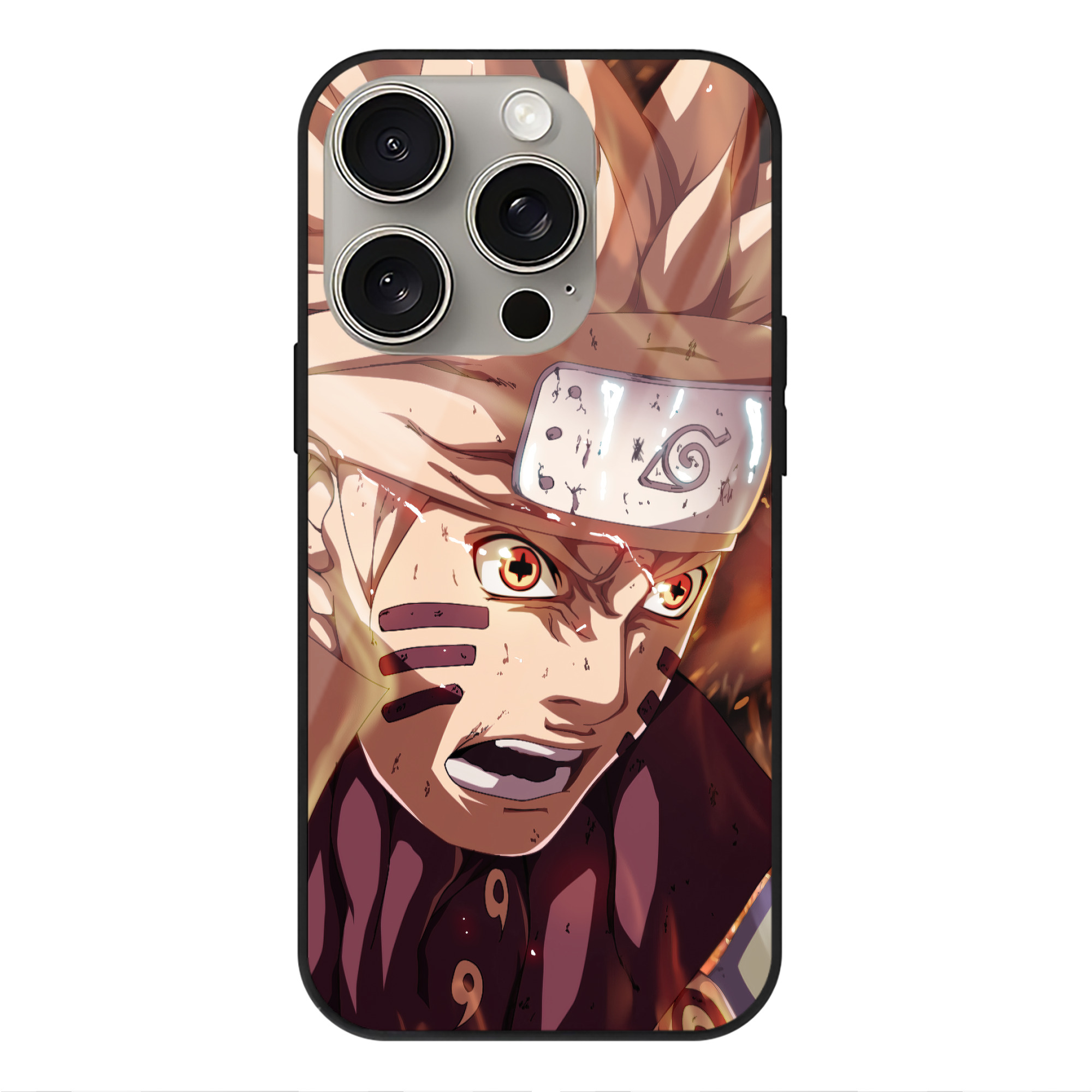 （画像用） NARUTO -ナルト- NARUTO -ナルト- 疾風伝 【iPhone15Pro対応】スマホケース 耐衝撃＆黄変防止 背面ガラス