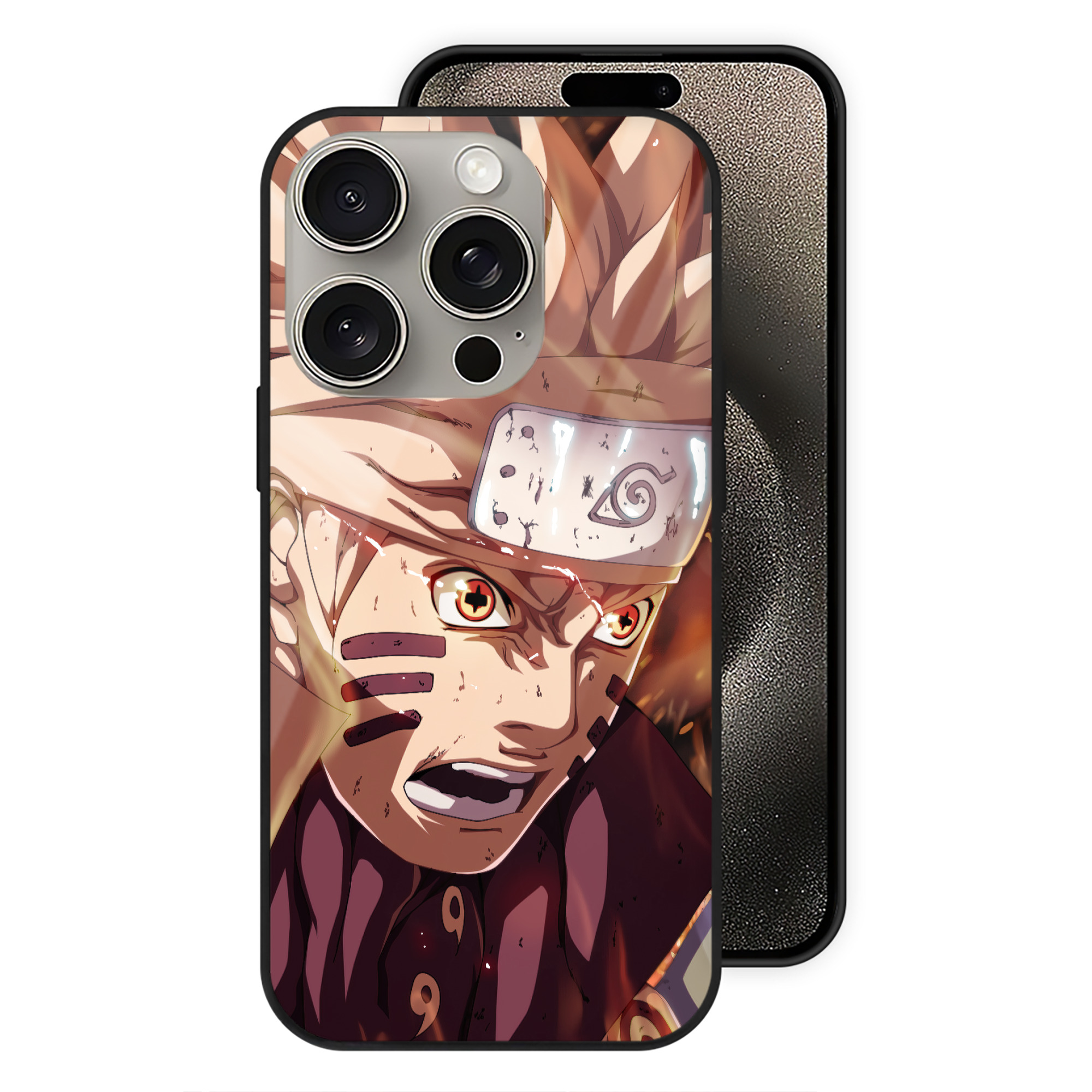 （画像用） NARUTO -ナルト- NARUTO -ナルト- 疾風伝 【iPhone15Pro対応】スマホケース 耐衝撃＆黄変防止 背面ガラス
