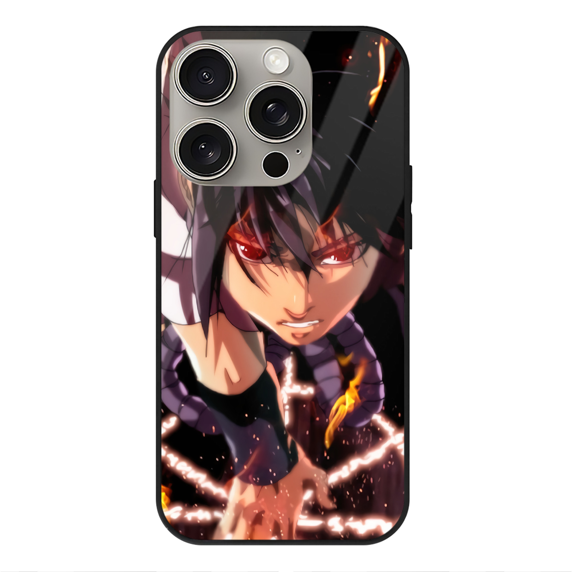 （画像用） NARUTO -ナルト- NARUTO -ナルト- 疾風伝 【iPhone15Pro対応】スマホケース 耐衝撃＆黄変防止 背面ガラス