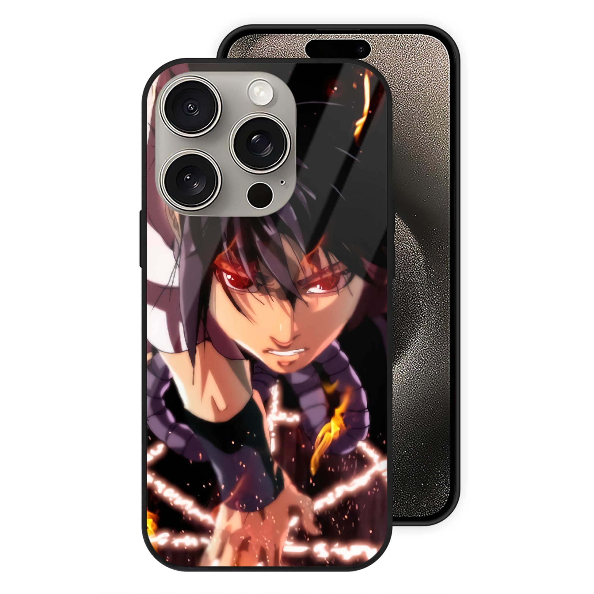 （画像用） NARUTO -ナルト- NARUTO -ナルト- 疾風伝 【iPhone15Pro対応】スマホケース 耐衝撃＆黄変防止 背面ガラス