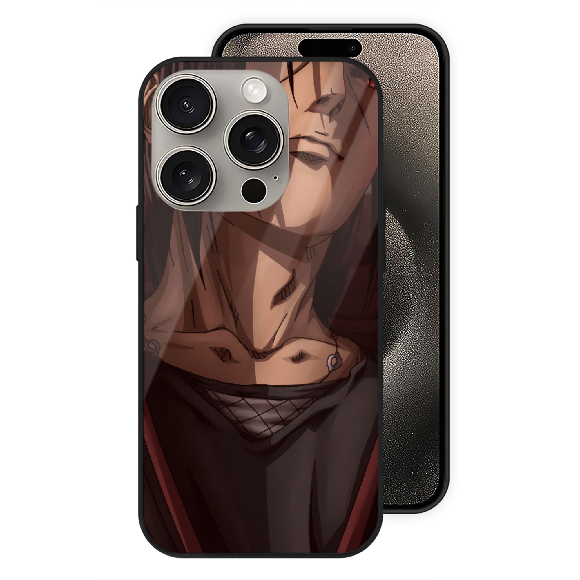 （画像用） NARUTO -ナルト- NARUTO -ナルト- 疾風伝 【iPhone15Pro対応】スマホケース 耐衝撃＆黄変防止 背面ガラス