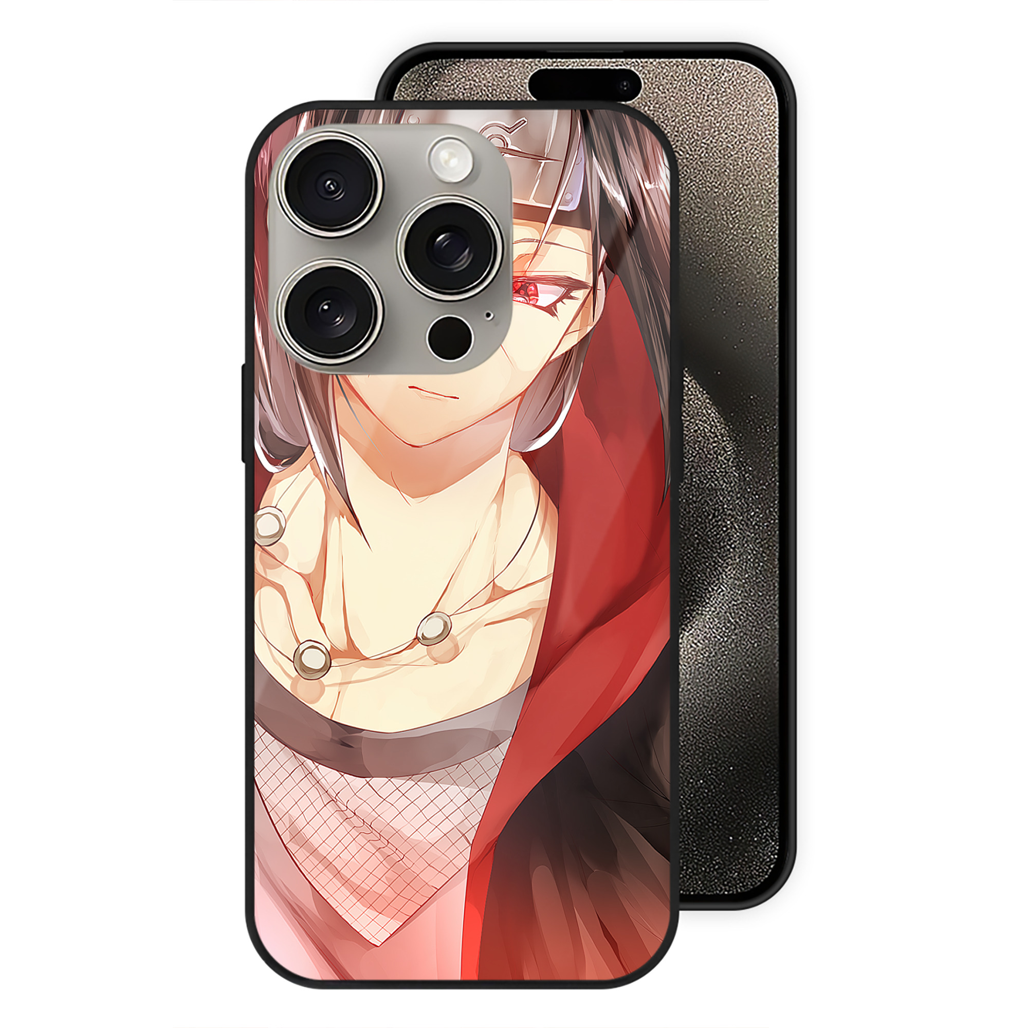 （画像用） NARUTO -ナルト- NARUTO -ナルト- 疾風伝 【iPhone15Pro対応】スマホケース 耐衝撃＆黄変防止 背面ガラス