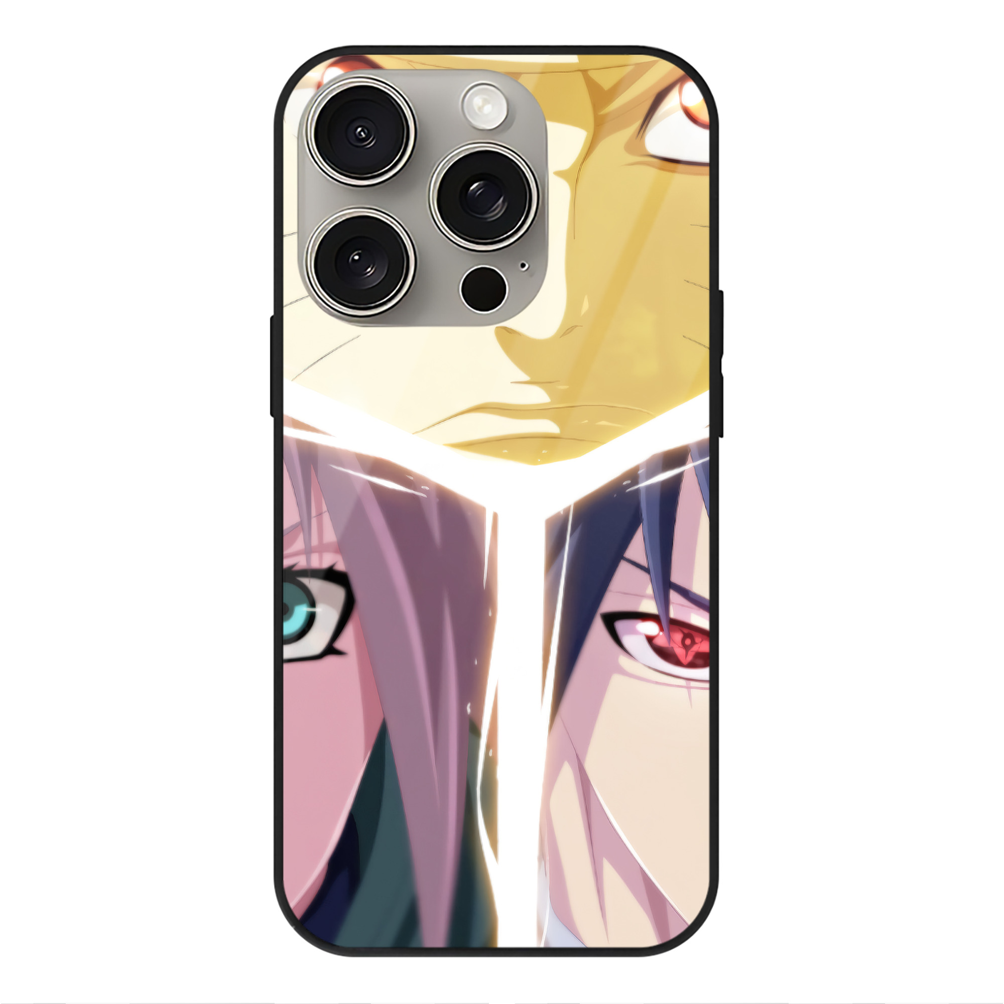 （画像用） NARUTO -ナルト- NARUTO -ナルト- 疾風伝 【iPhone15Pro対応】スマホケース 耐衝撃＆黄変防止 背面ガラス