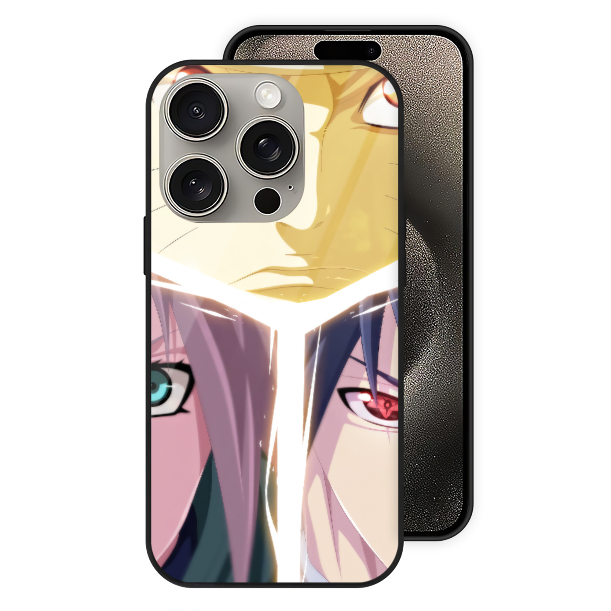 （画像用） NARUTO -ナルト- NARUTO -ナルト- 疾風伝 【iPhone15Pro対応】スマホケース 耐衝撃＆黄変防止 背面ガラス