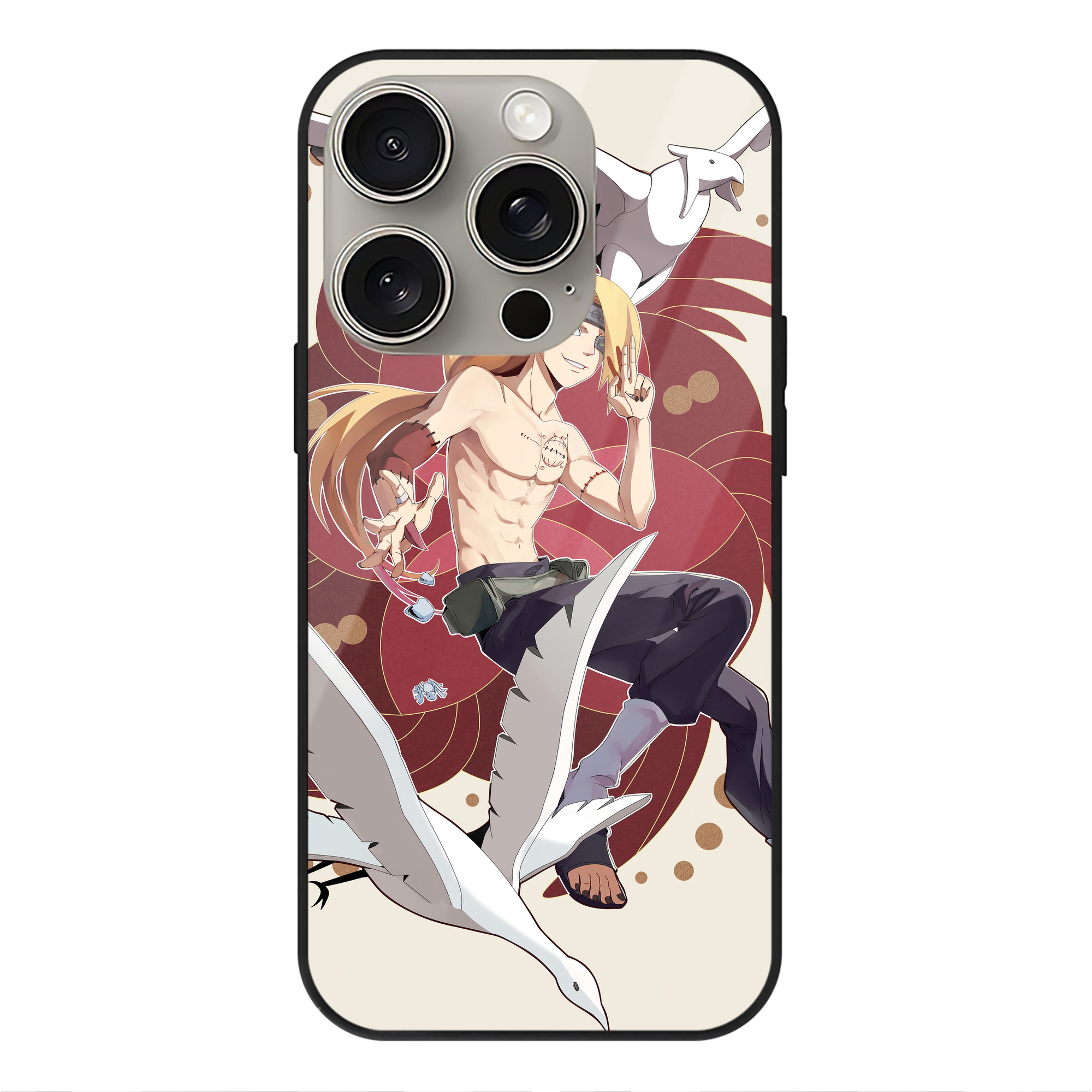 （画像用） NARUTO -ナルト- NARUTO -ナルト- 疾風伝 【iPhone15Pro対応】スマホケース 耐衝撃＆黄変防止 背面ガラス