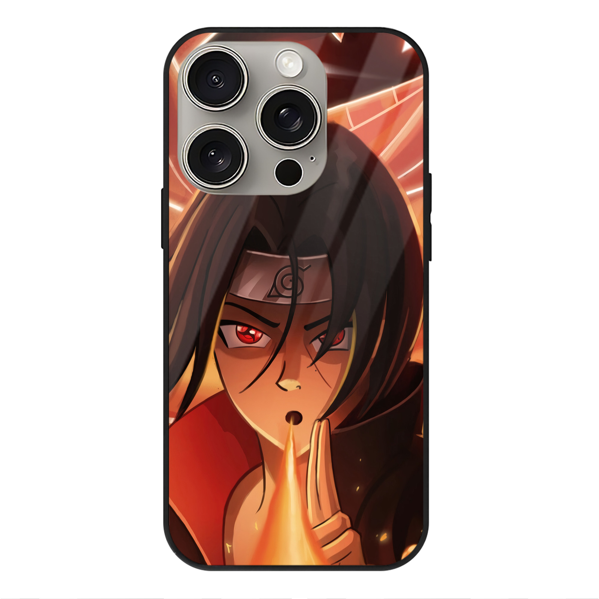 （画像用） NARUTO -ナルト- NARUTO -ナルト- 疾風伝 【iPhone15Pro対応】スマホケース 耐衝撃＆黄変防止 背面ガラス