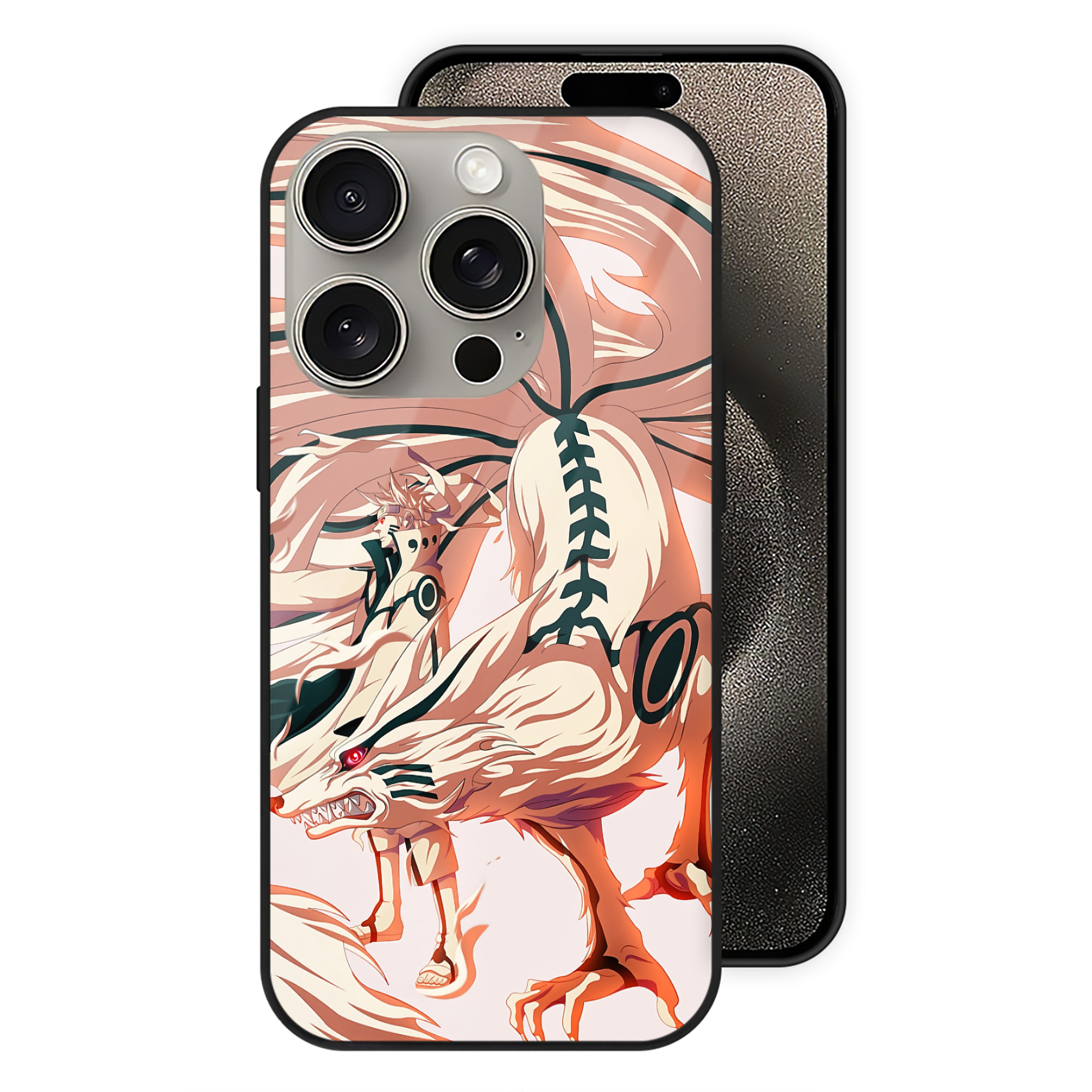 （画像用） NARUTO -ナルト- NARUTO -ナルト- 疾風伝 【iPhone15Pro対応】スマホケース 耐衝撃＆黄変防止 背面ガラス