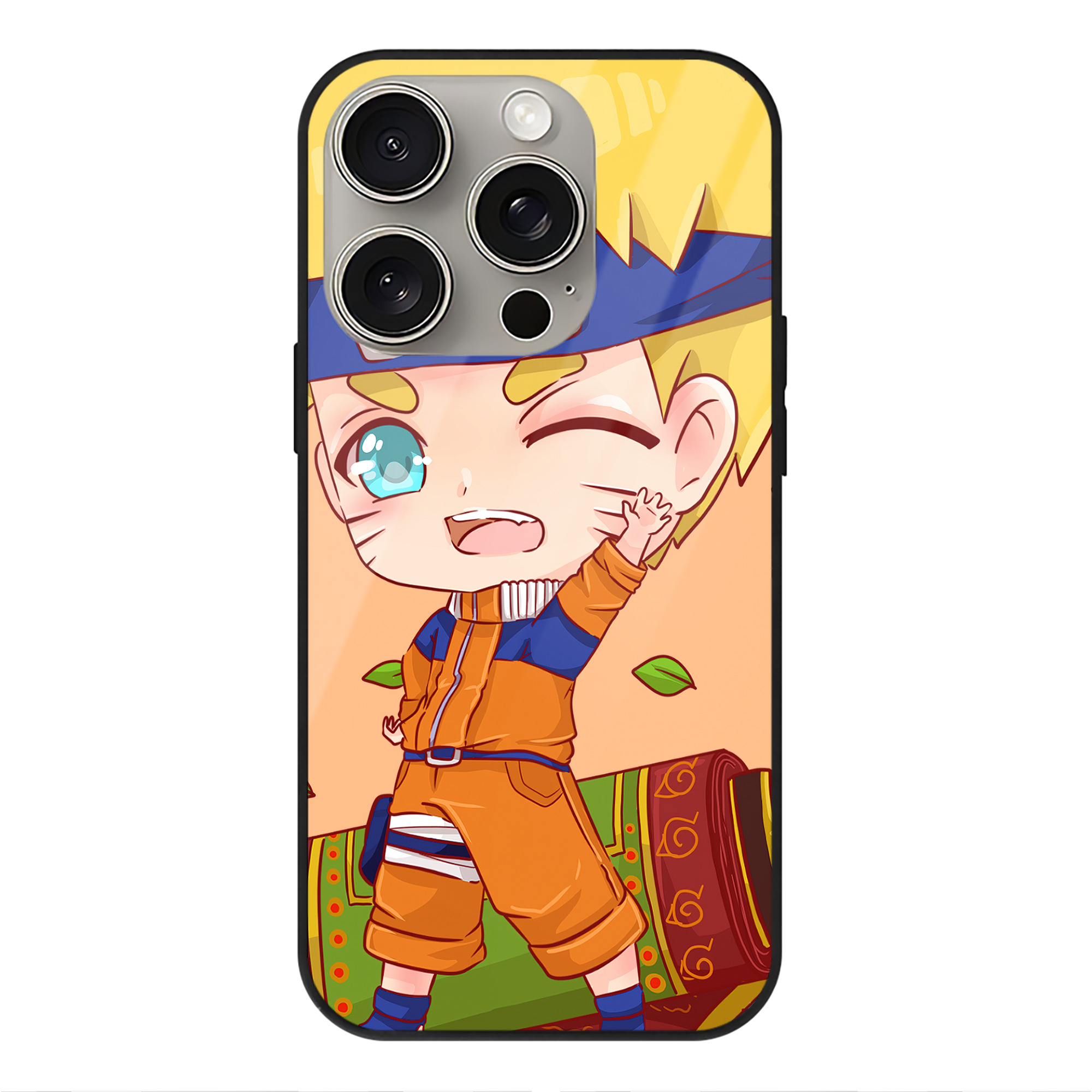 （画像用） NARUTO -ナルト- NARUTO -ナルト- 疾風伝 【iPhone15Pro対応】スマホケース 耐衝撃＆黄変防止 背面ガラス