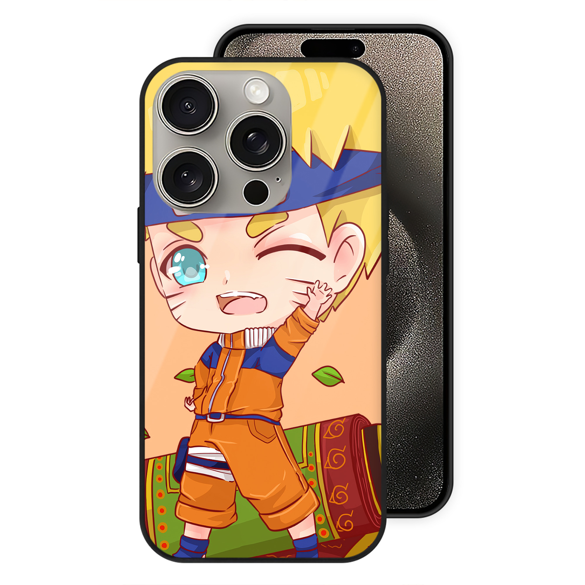 （画像用） NARUTO -ナルト- NARUTO -ナルト- 疾風伝 【iPhone15Pro対応】スマホケース 耐衝撃＆黄変防止 背面ガラス