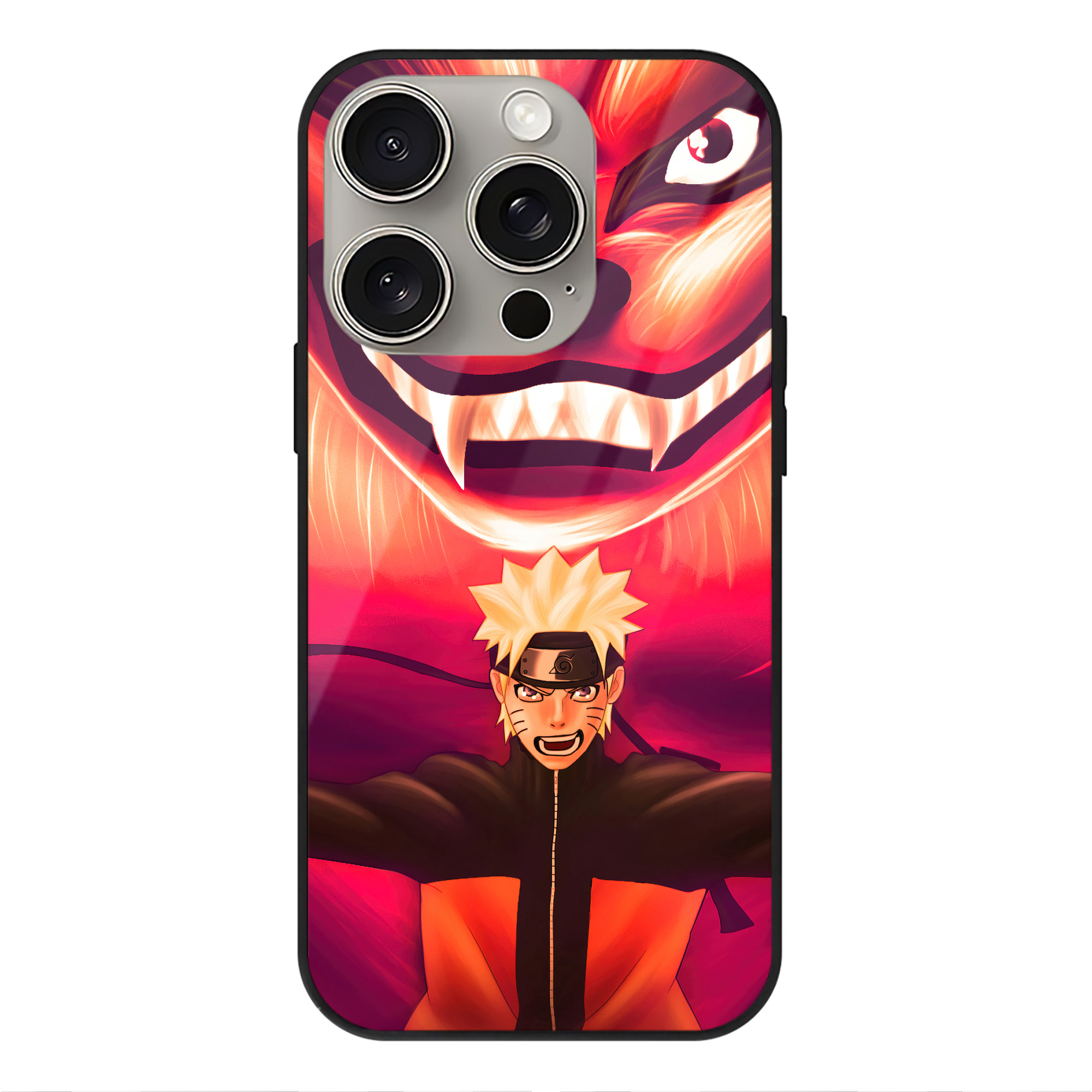 （画像用） NARUTO -ナルト- NARUTO -ナルト- 疾風伝 【iPhone15Pro対応】スマホケース 耐衝撃＆黄変防止 背面ガラス