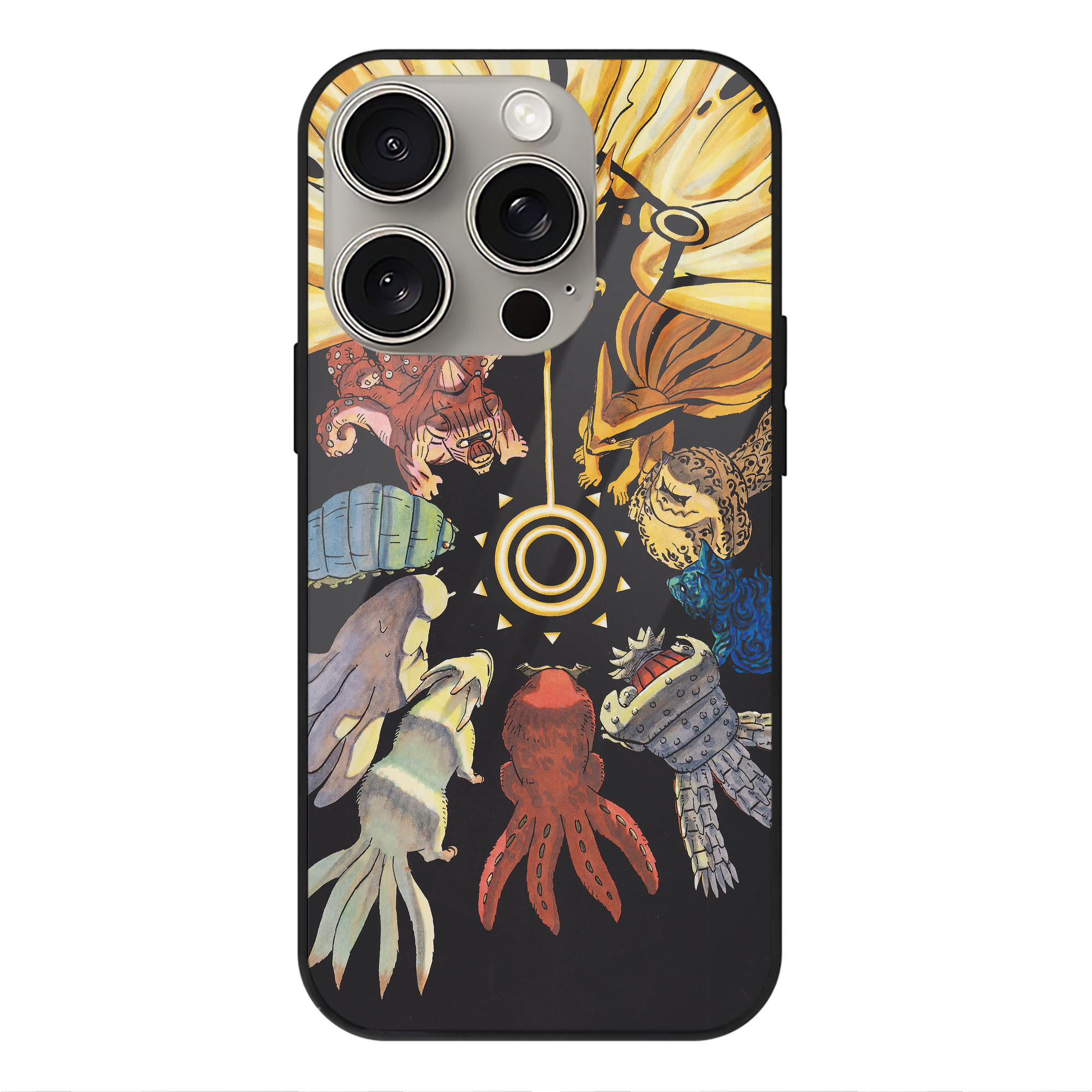 （画像用） NARUTO -ナルト- NARUTO -ナルト- 疾風伝 【iPhone15Pro対応】スマホケース 耐衝撃＆黄変防止 背面ガラス