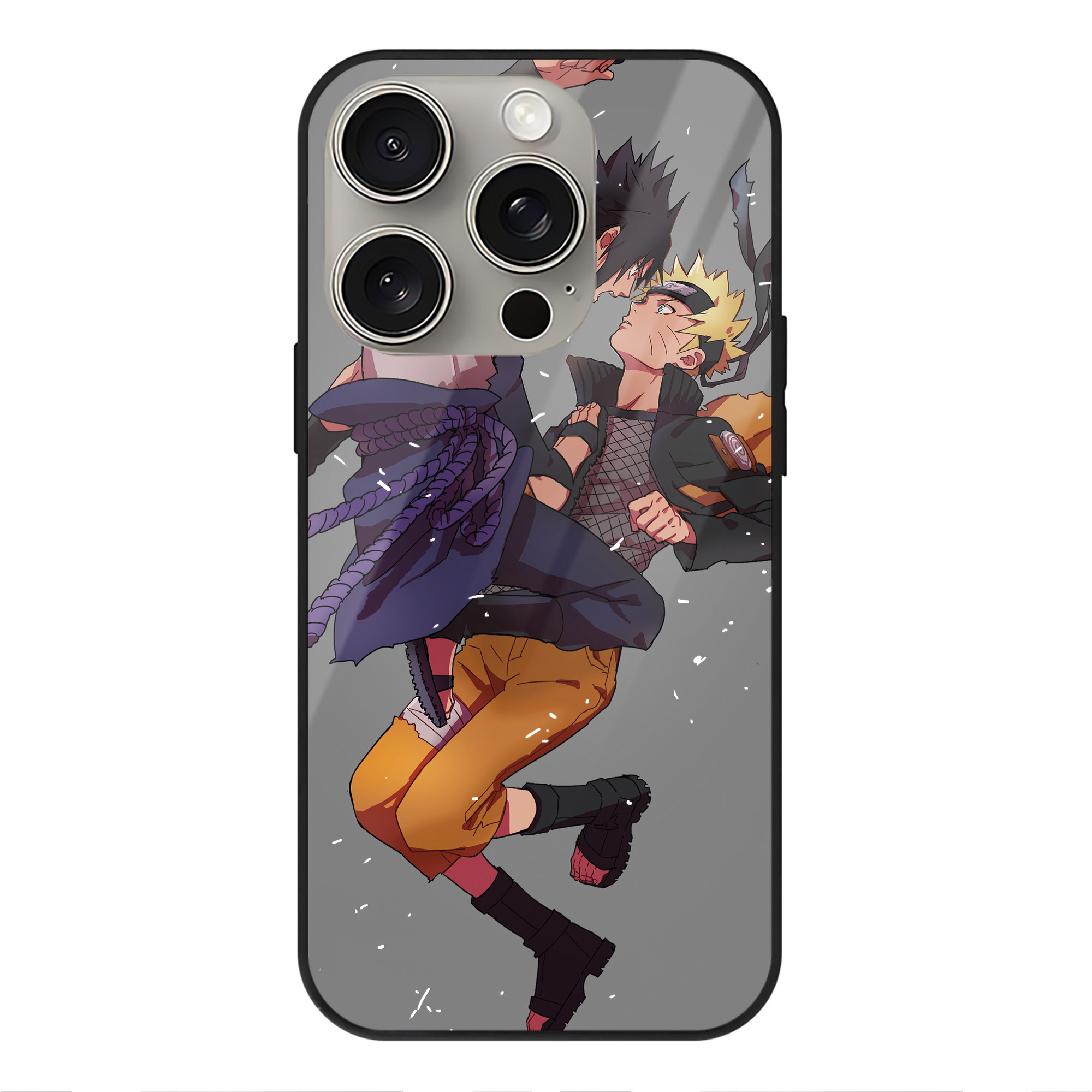 （画像用） NARUTO -ナルト- NARUTO -ナルト- 疾風伝 【iPhone15Pro対応】スマホケース 耐衝撃＆黄変防止 背面ガラス