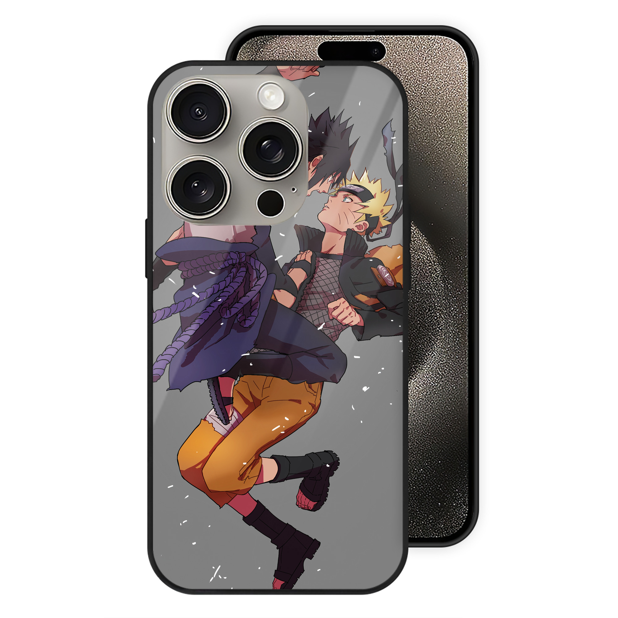 （画像用） NARUTO -ナルト- NARUTO -ナルト- 疾風伝 【iPhone15Pro対応】スマホケース 耐衝撃＆黄変防止 背面ガラス