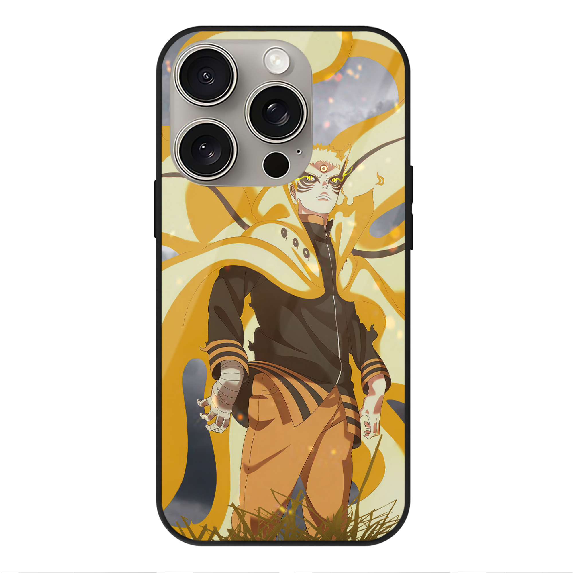 （画像用） NARUTO -ナルト- NARUTO -ナルト- 疾風伝 【iPhone15Pro対応】スマホケース 耐衝撃＆黄変防止 背面ガラス